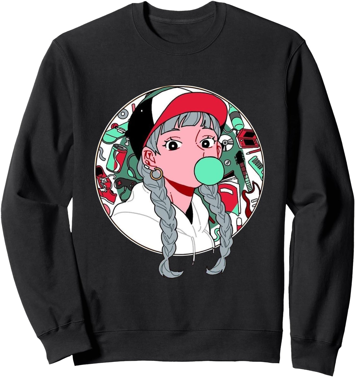 Anime Girl Japanese Aesthetic anime Otaku Sweatshirt