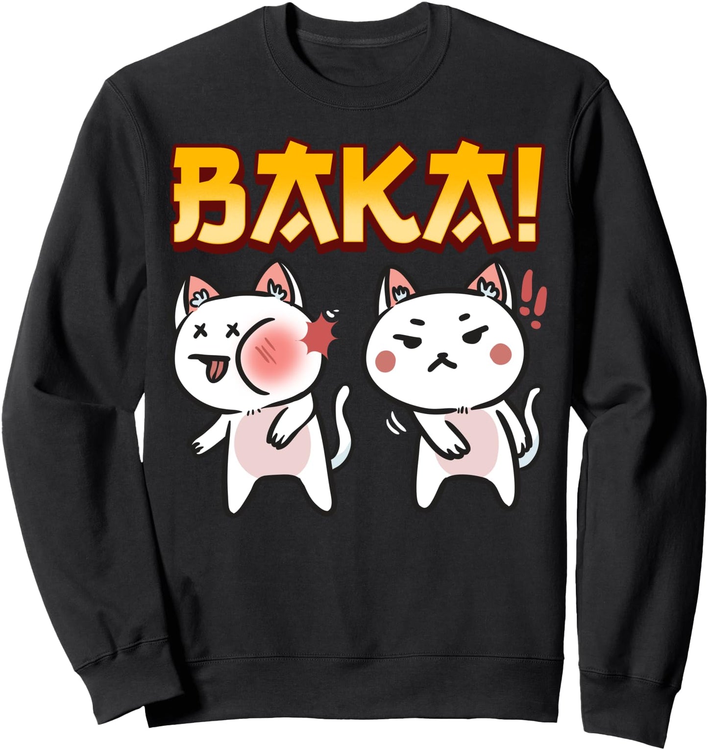 Baka Slap Chibi Rabbit Slang Cute Anime Meme Kawaii Japanese Sweatshirt