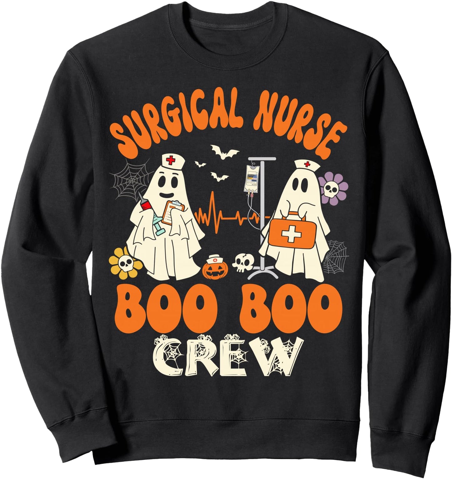 Surgical Boo Crew Surgery Nurse Halloween Ghost Costume Sweatshirt