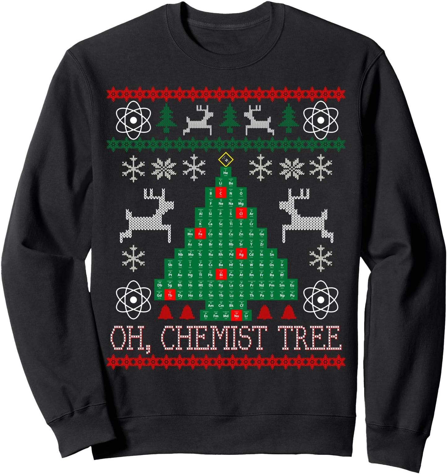 Oh Chemist Tree Merry Christmas Ugly Sweater Chemistry Tee Sweatshirt