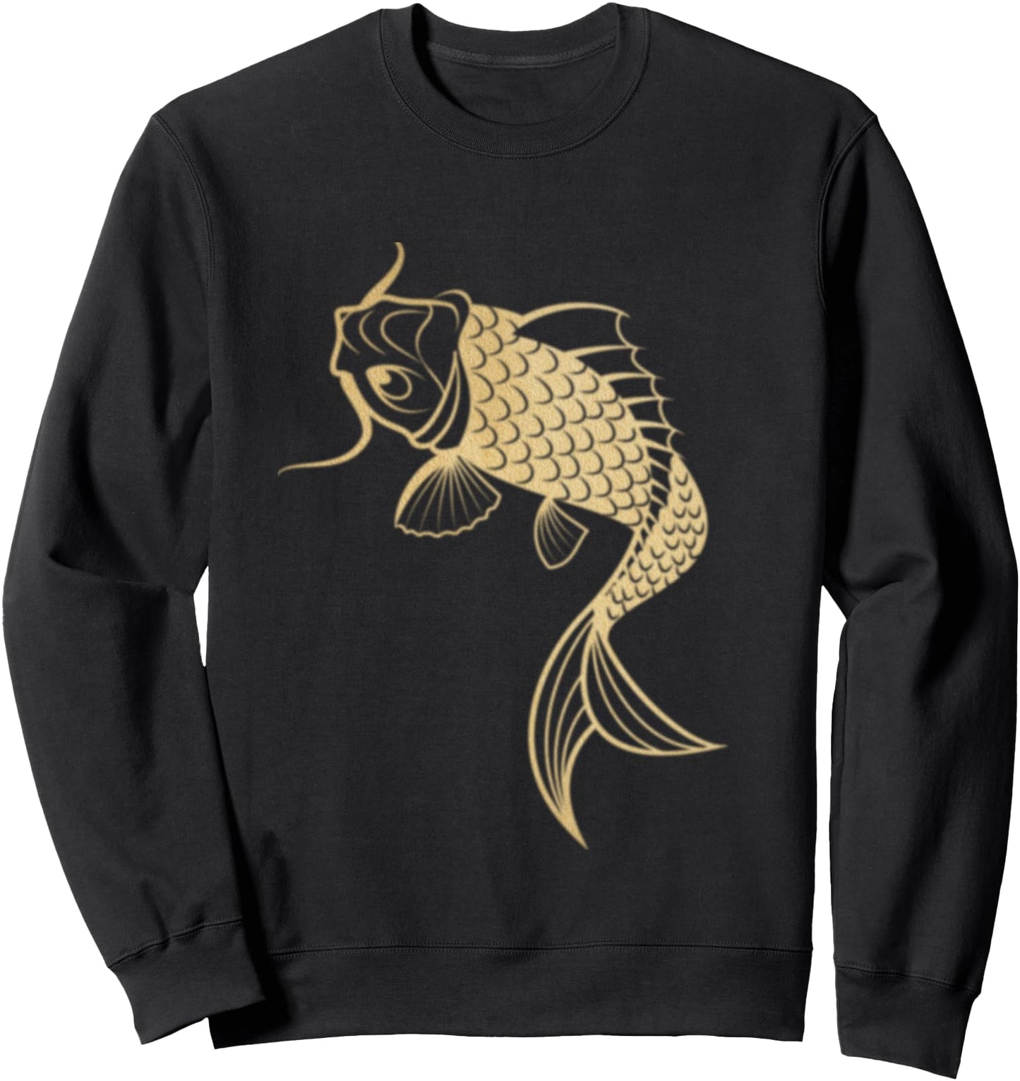 Gold Chinese Carp Asian Japanese Koi Fish Golden Koi Sweatshirt