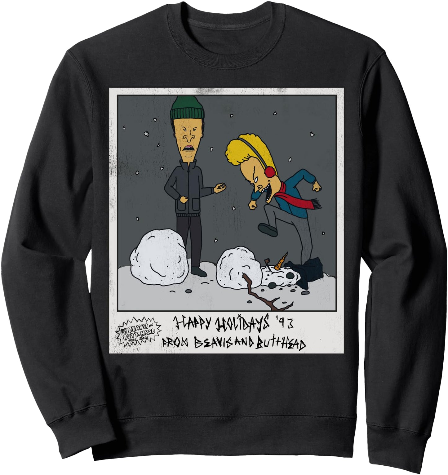 Beavis and Butt-Head Polaroid Christmas Sweatshirt