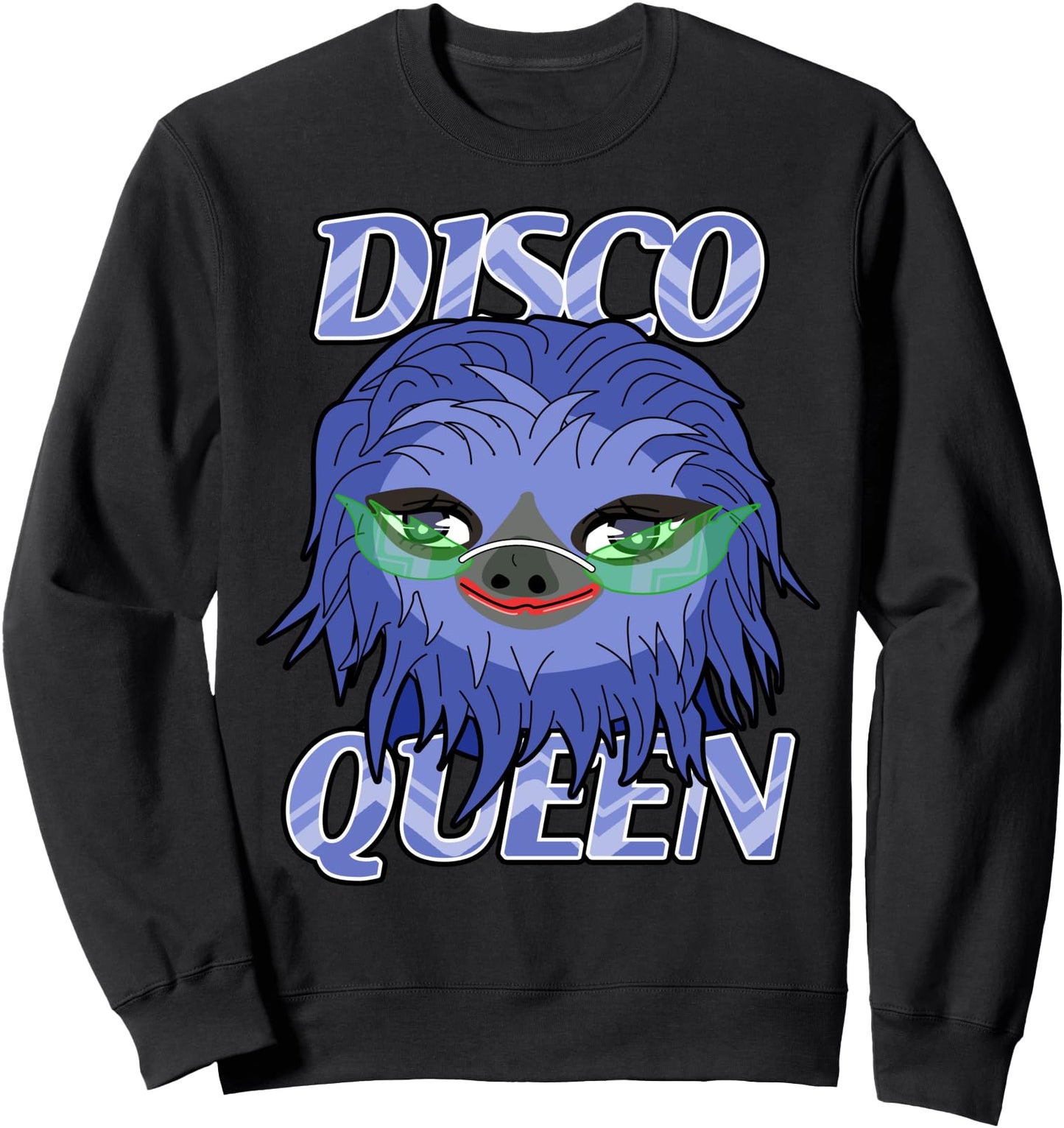 Blue Anime Sloth Disco Queen Emo Cosplay Japanese Manga Gift Sweatshirt
