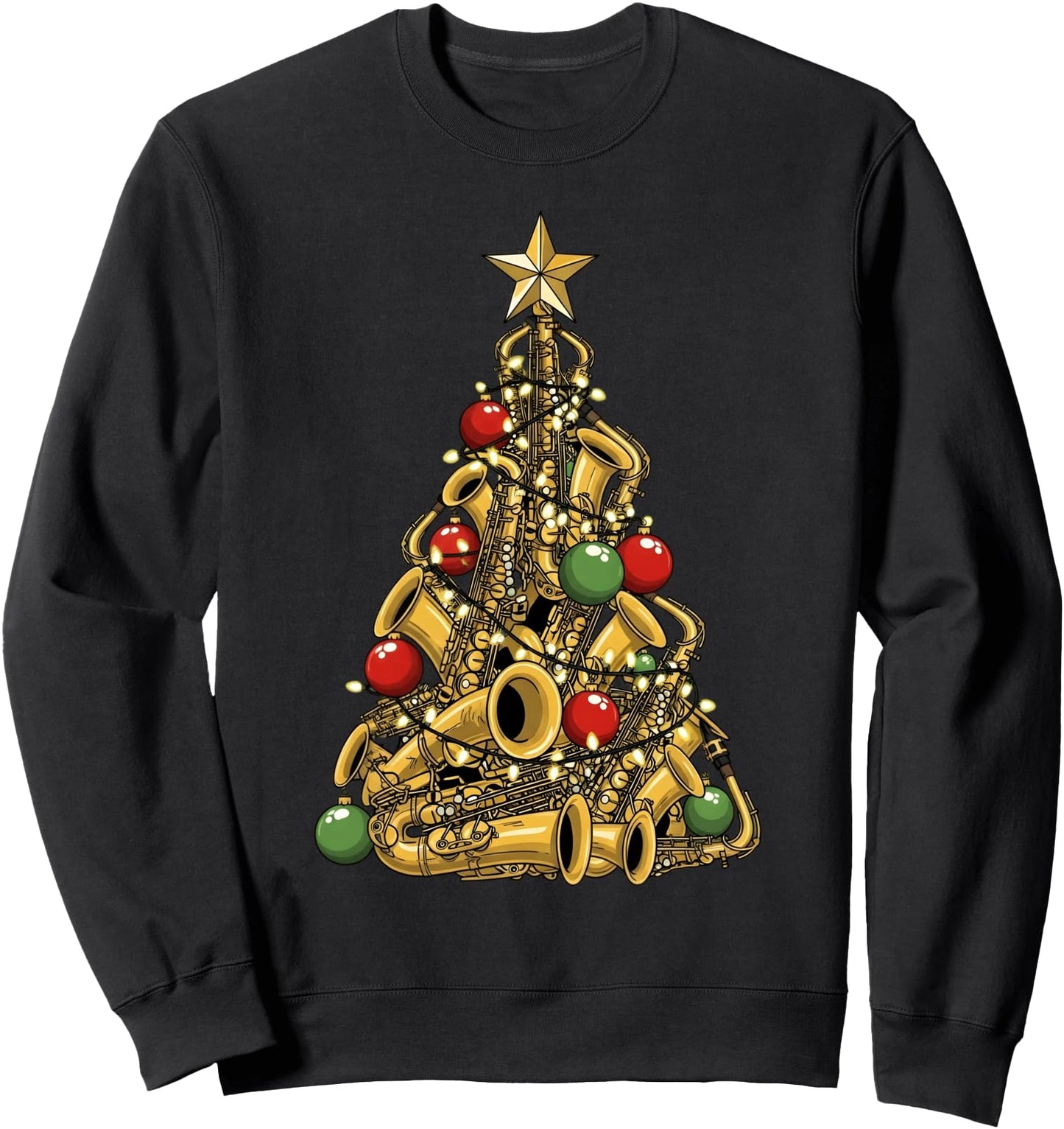 Christmas Saxophone Player Marching Band Musical Instrument Sweatshirt