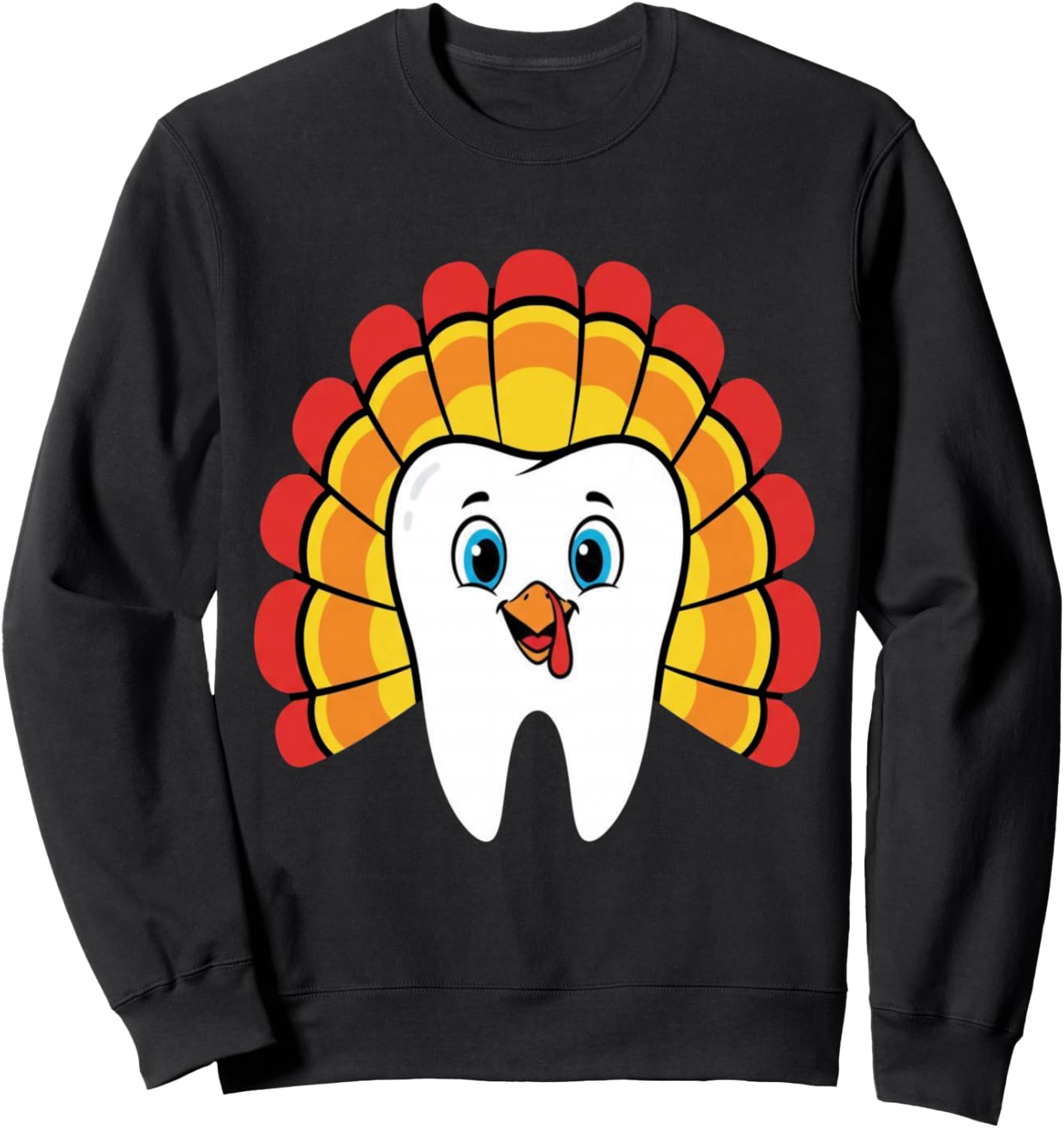 RDH Fall Dental Thanksgiving Dentist Turkey Tooth Hygienist Sweatshirt