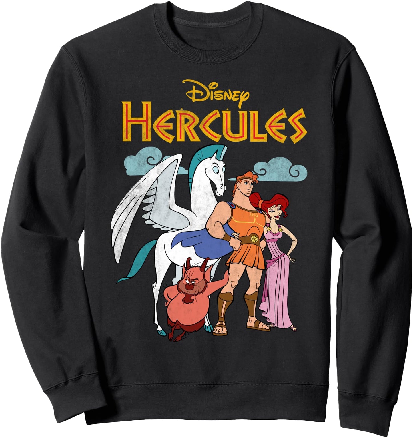 Disney Hercules Classic Group Shot Vintage Sweatshirt Sweatshirt