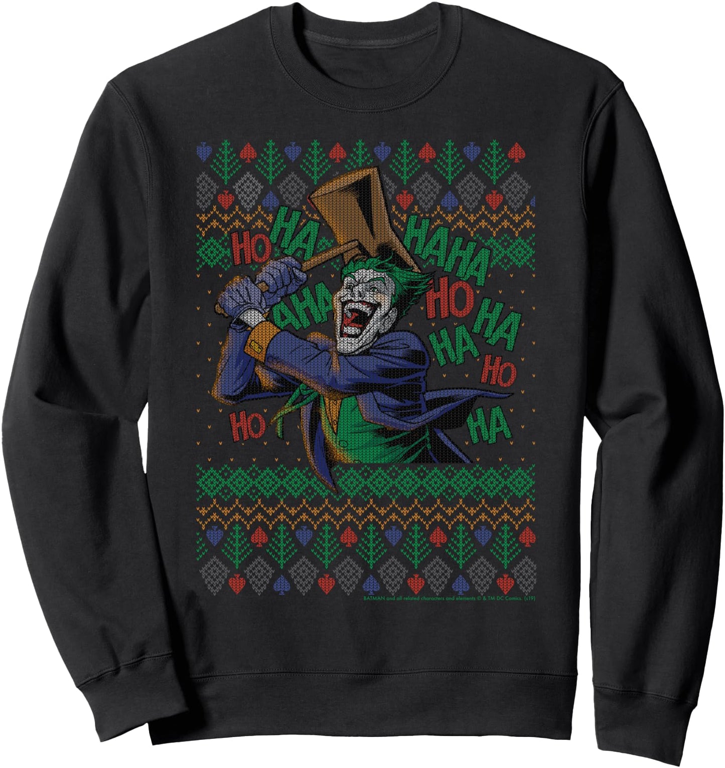 DC Comics Christmas The Joker Laugh Ugly Sweater Sweatshirt