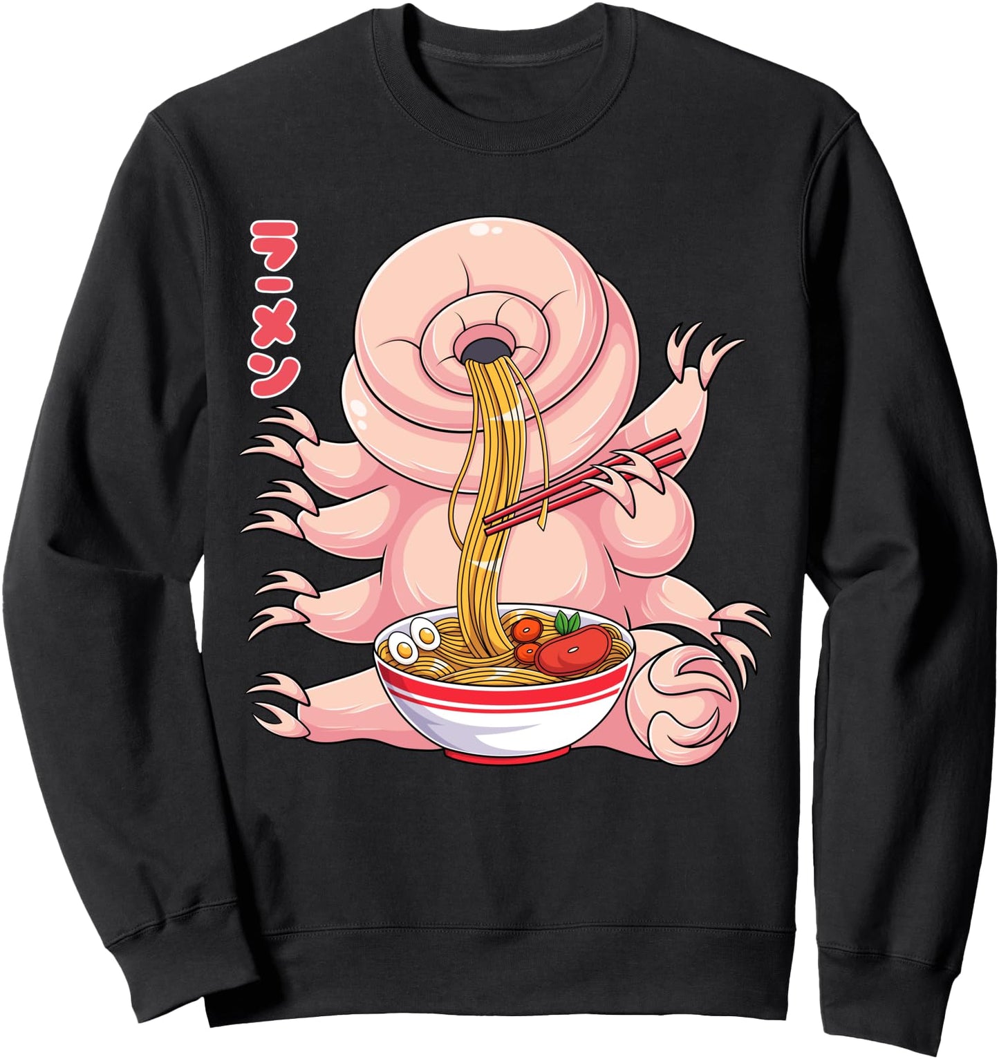 Kawaii Tardigrade Ramen Noodles Japanese Anime Noodle Soup Sweatshirt