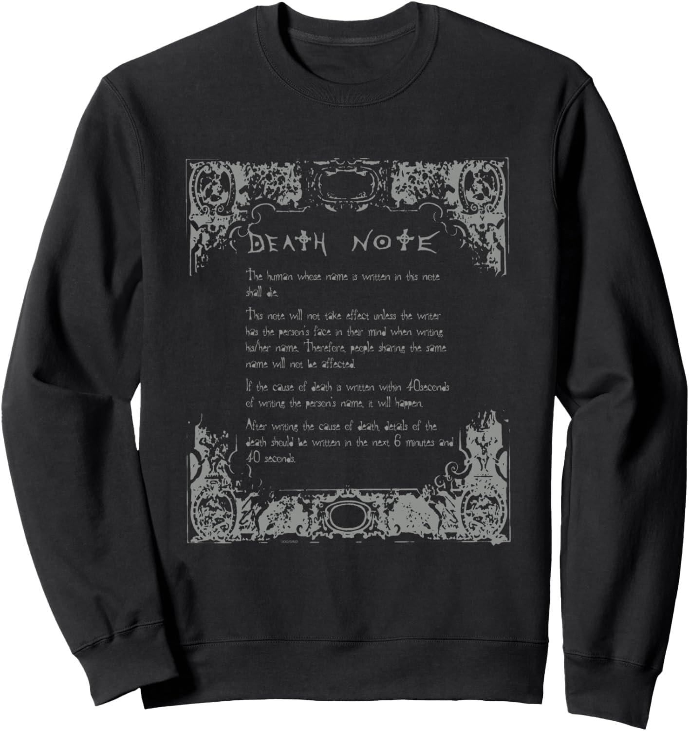 Death Note How To Use Notebook Anime Sweatshirt