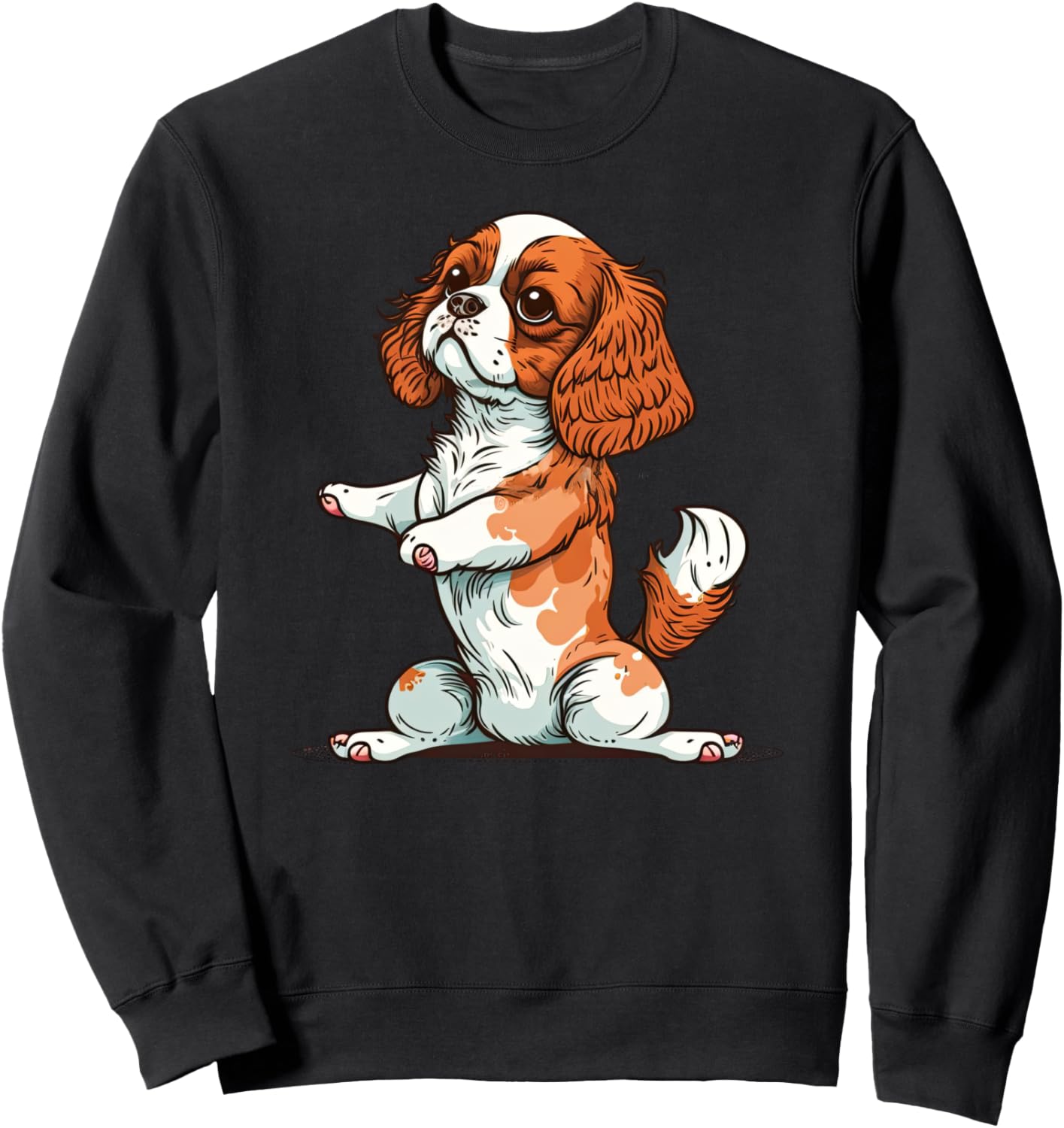 Funny Cavalier King Charles Spaniel Cute Yoga Sweatshirt