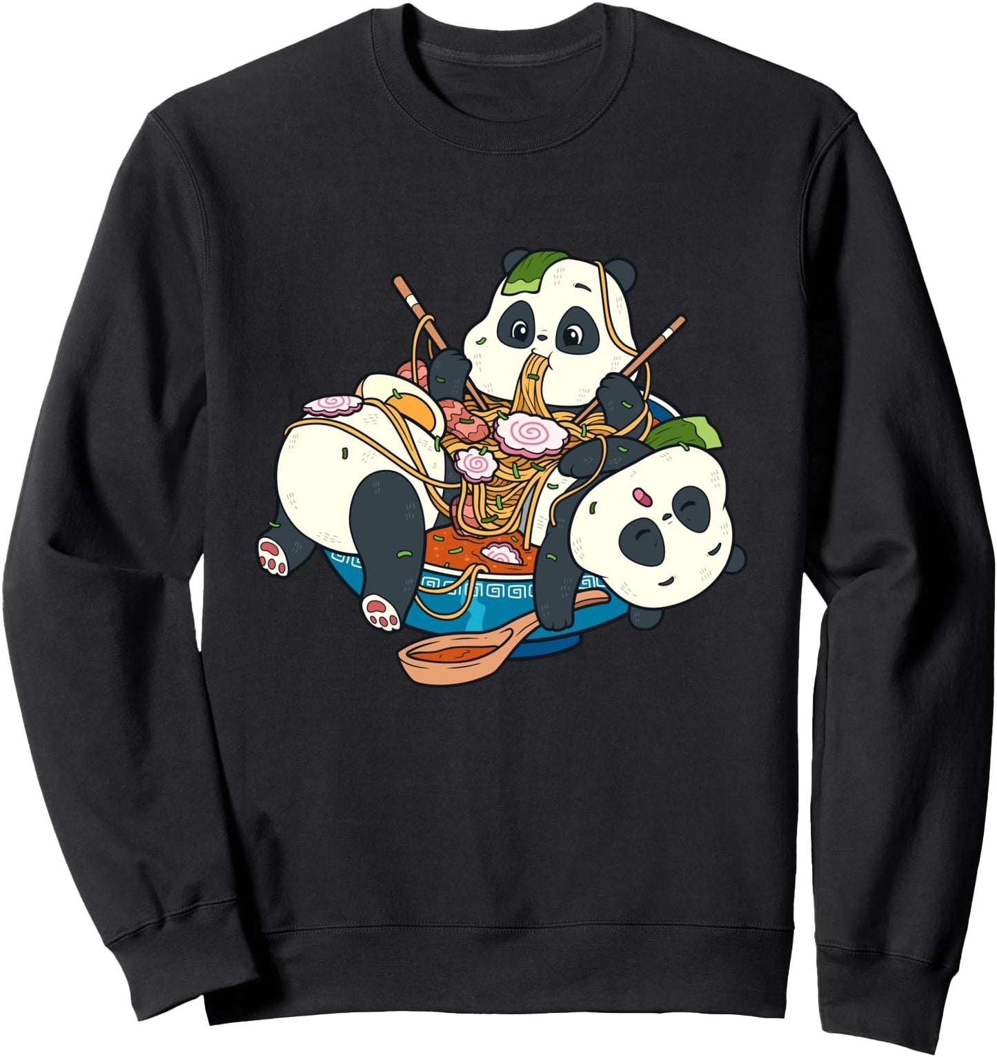 Kawaii Cute Anime Pandas Otaku Japanese Ramen Noodles Gift Sweatshirt