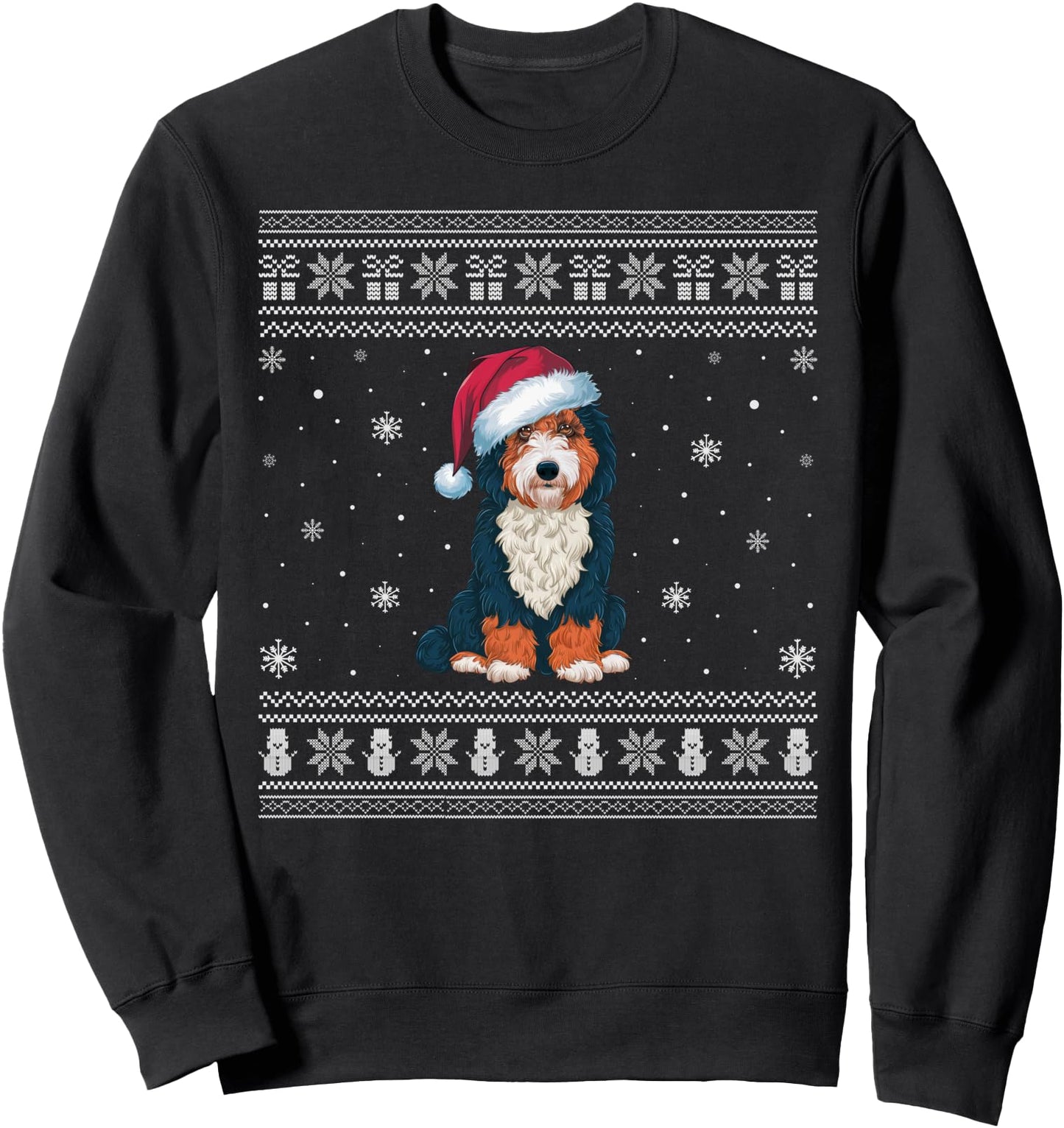 Bernedoodle Dog Lovers Men Women Santa Ugly Xmas Sweater Sweatshirt