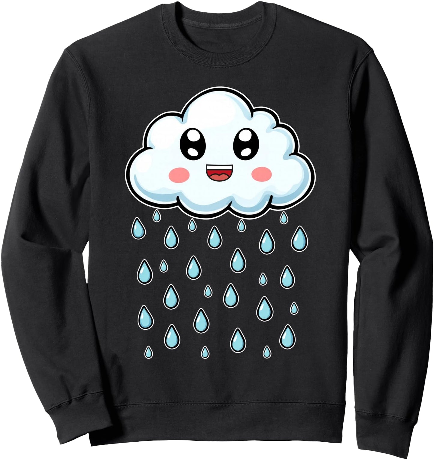 Cloud Raindrops Water White Cute Christmas Costume Halloween Sweatshirt