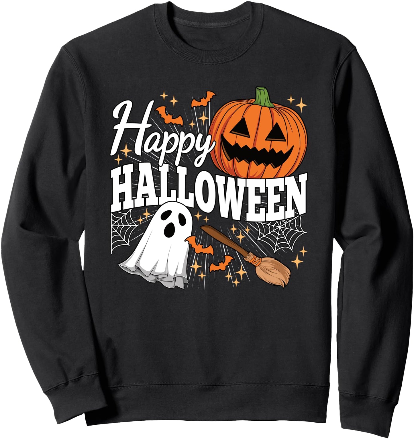 Happy Halloween Ghost Scary Pumpkin Men Women Sweatshirt