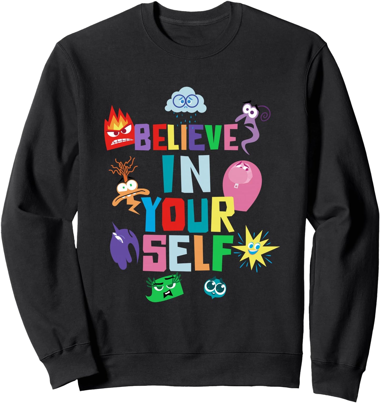 Disney Pixar Inside Out 2 Believe In Yourself Emotions Icons Sweatshirt