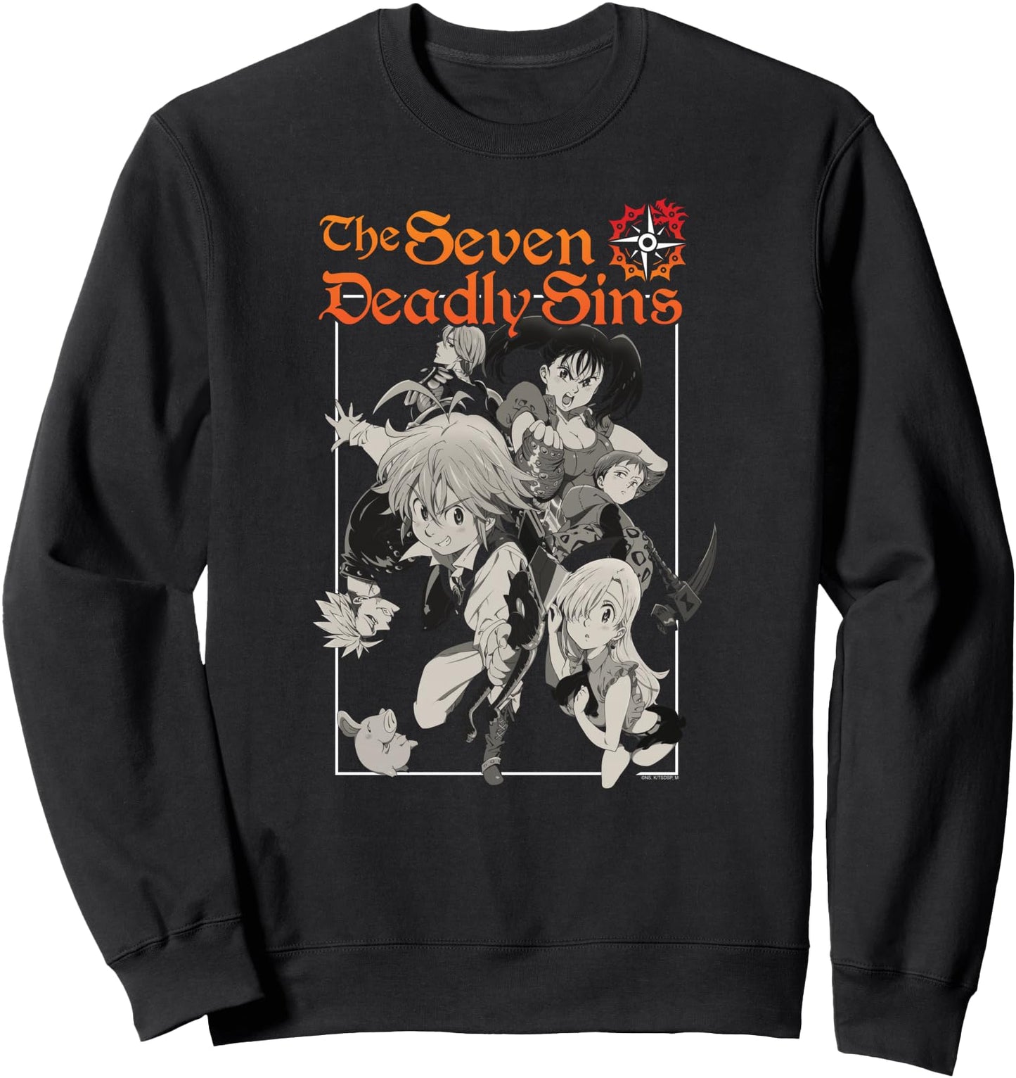 The Seven Deadly Sins Character Collage with Logo Anime Sweatshirt