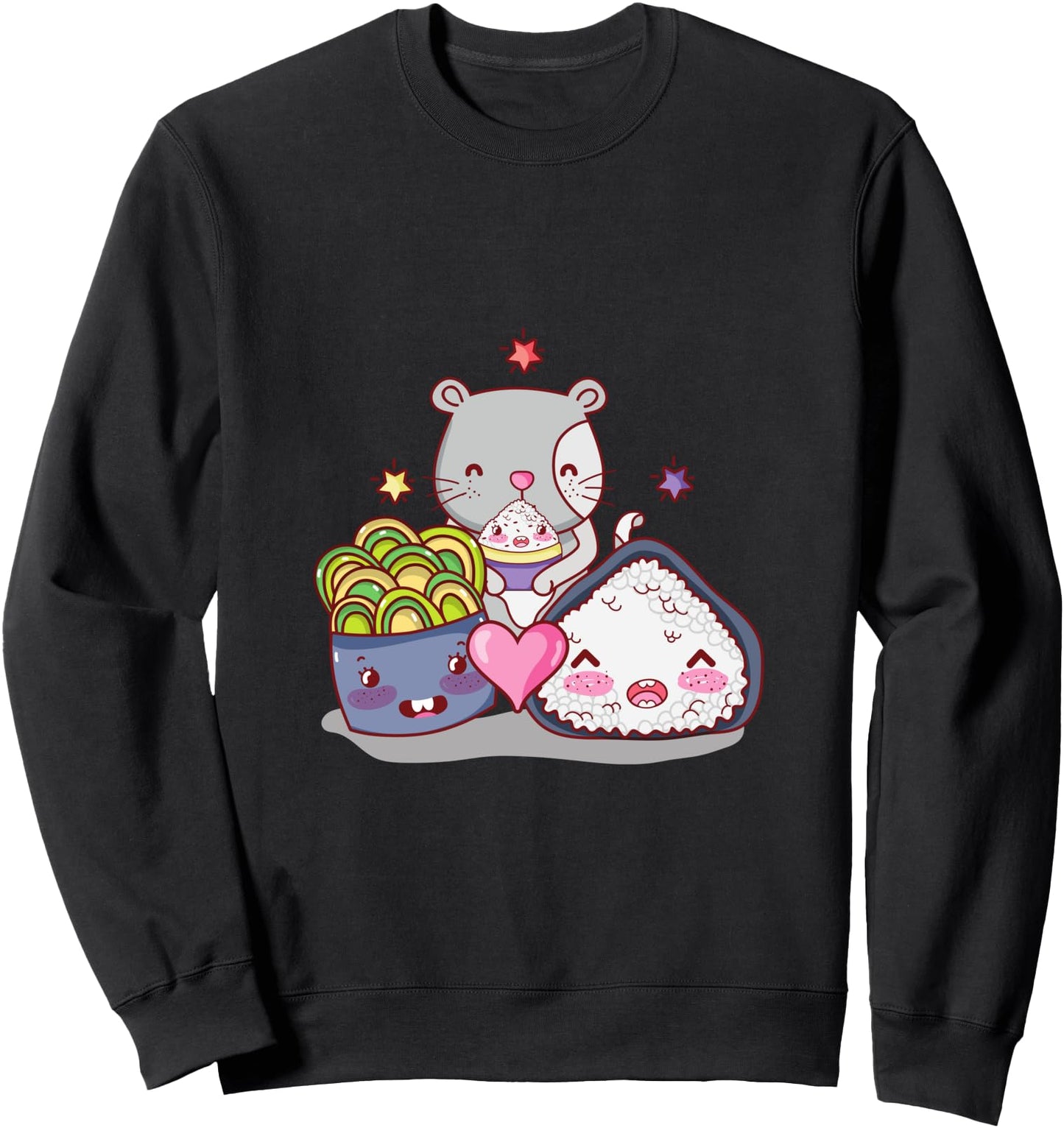 Cute traditional little Kawaii japanese food sushi art gift Sweatshirt
