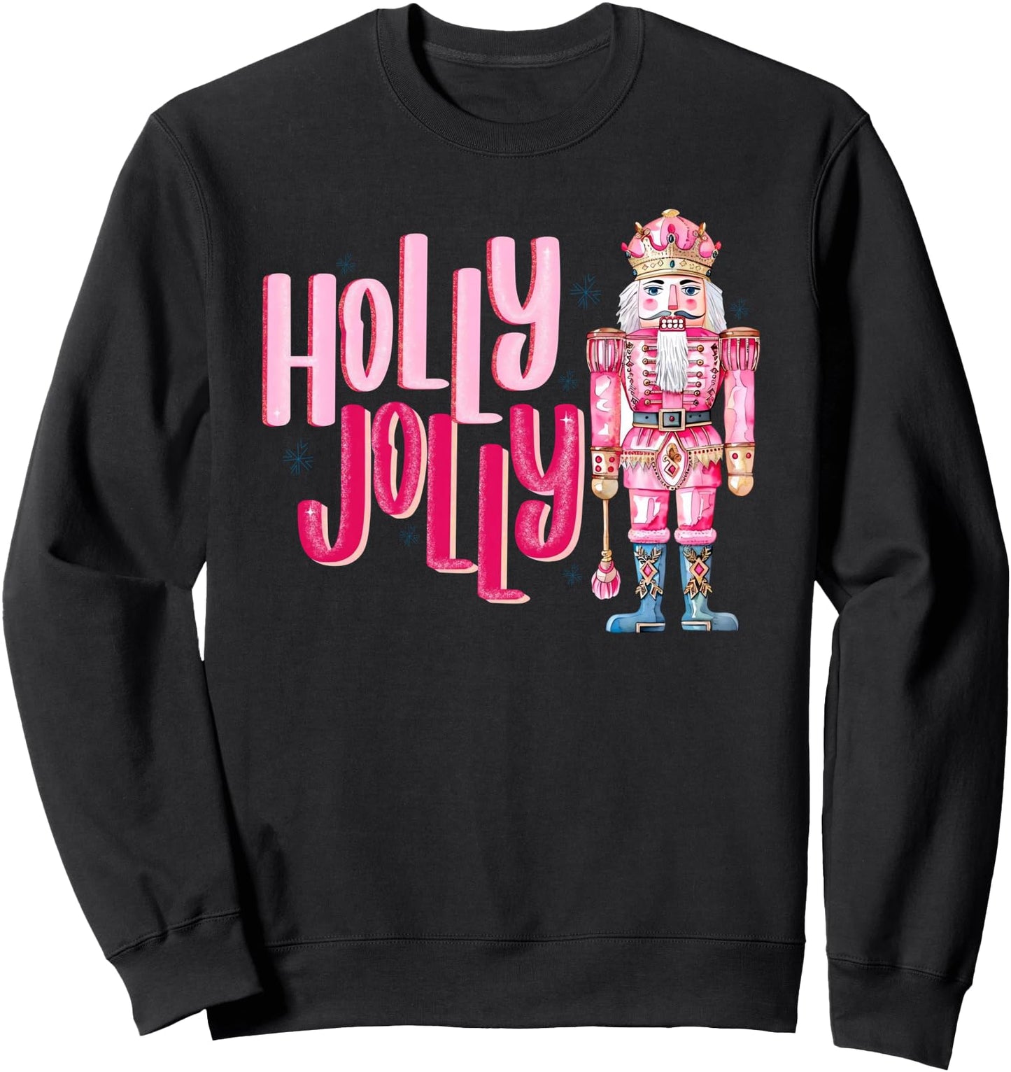 Vintage Funny Holly Xmas Jolly Nutcracker Merry Christmas Sweatshirt