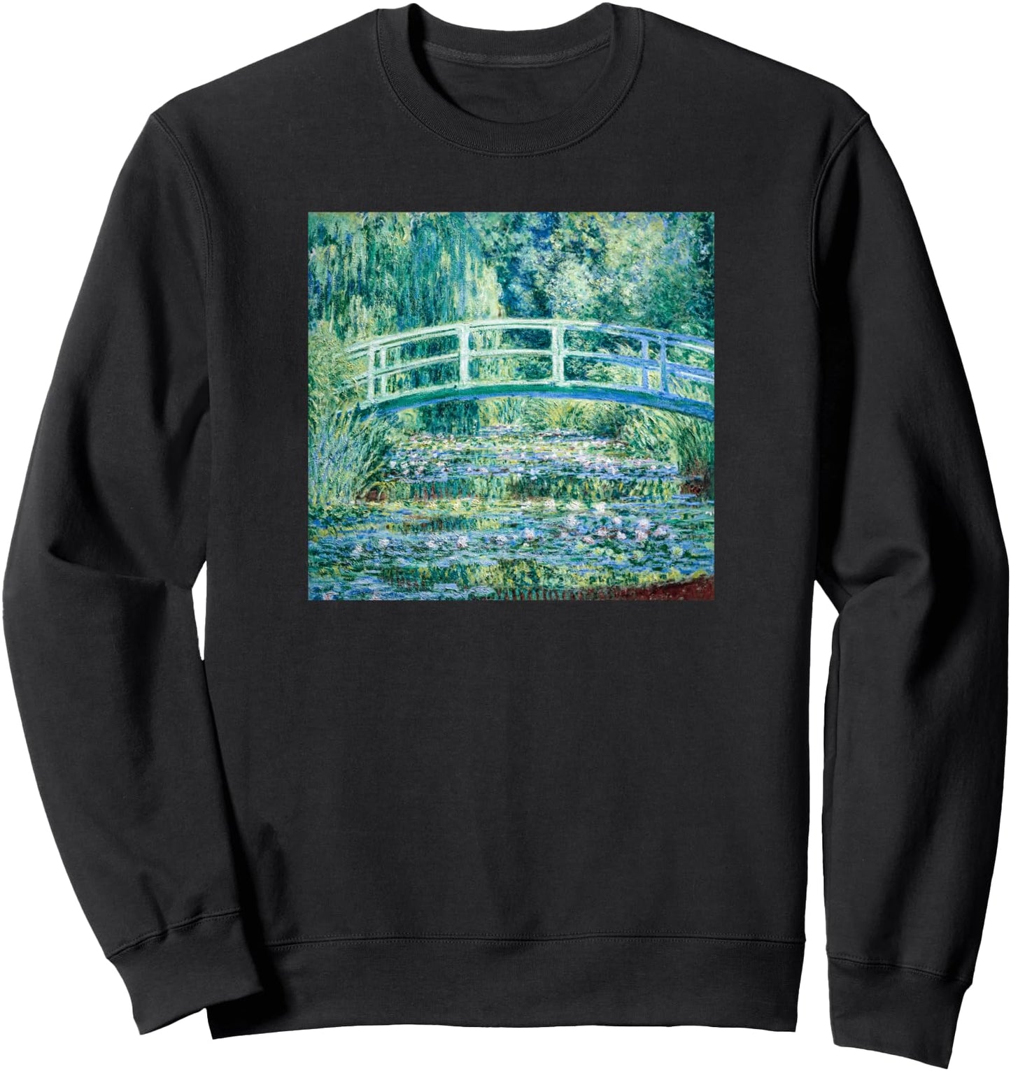 Monet's Water Lilies and Japanese Bridge Modern Art Painting Sweatshirt