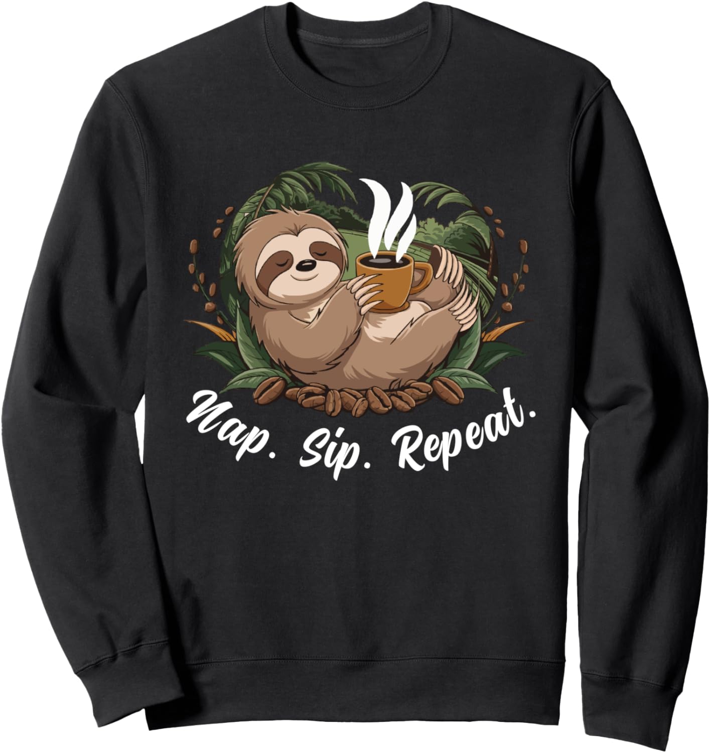 Coffee And Nap Sip Repeat Costa Rica Sloth Sweatshirt