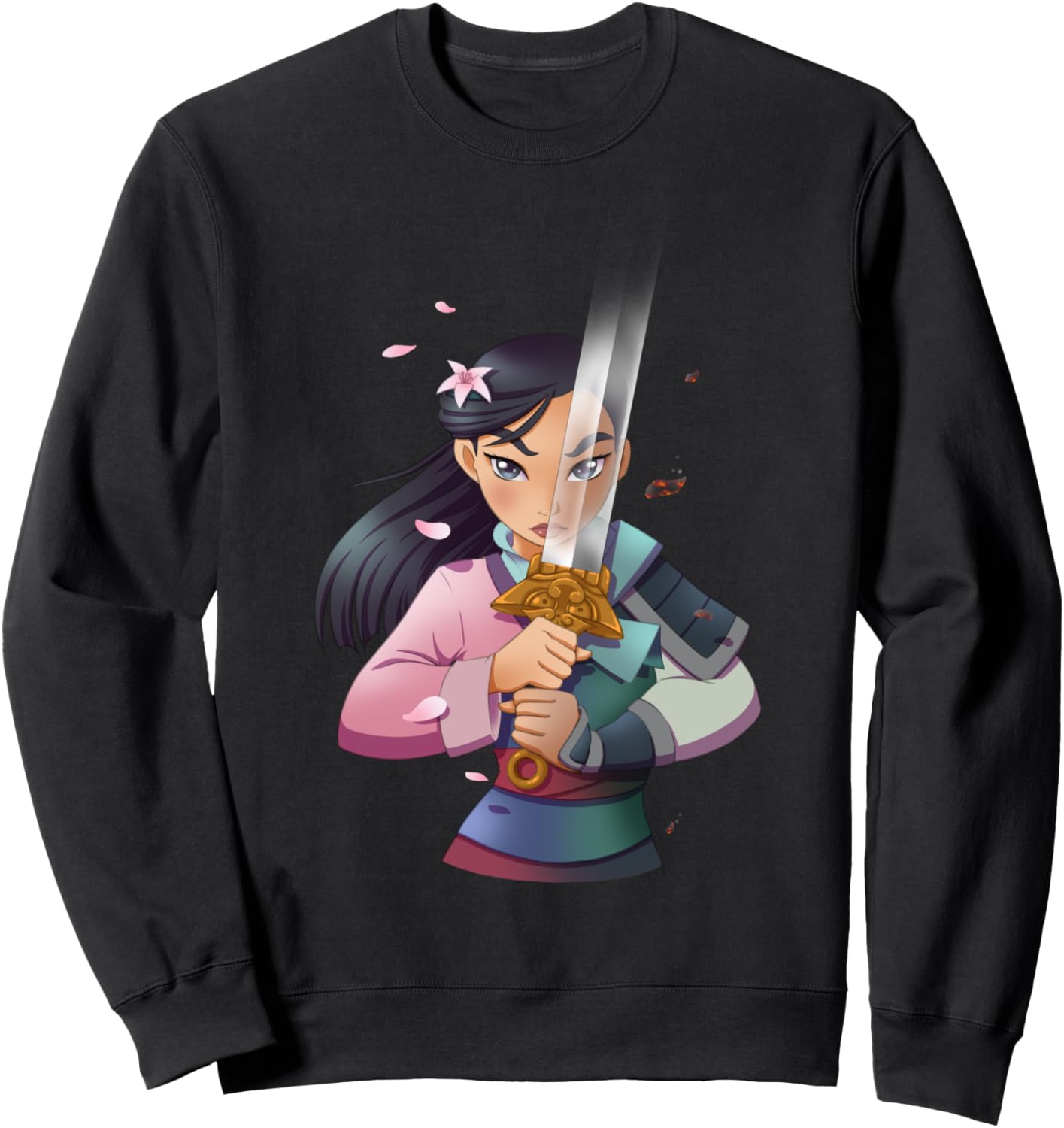 Disney Mulan Anime Half Girl Half Warrior Sweatshirt Sweatshirt