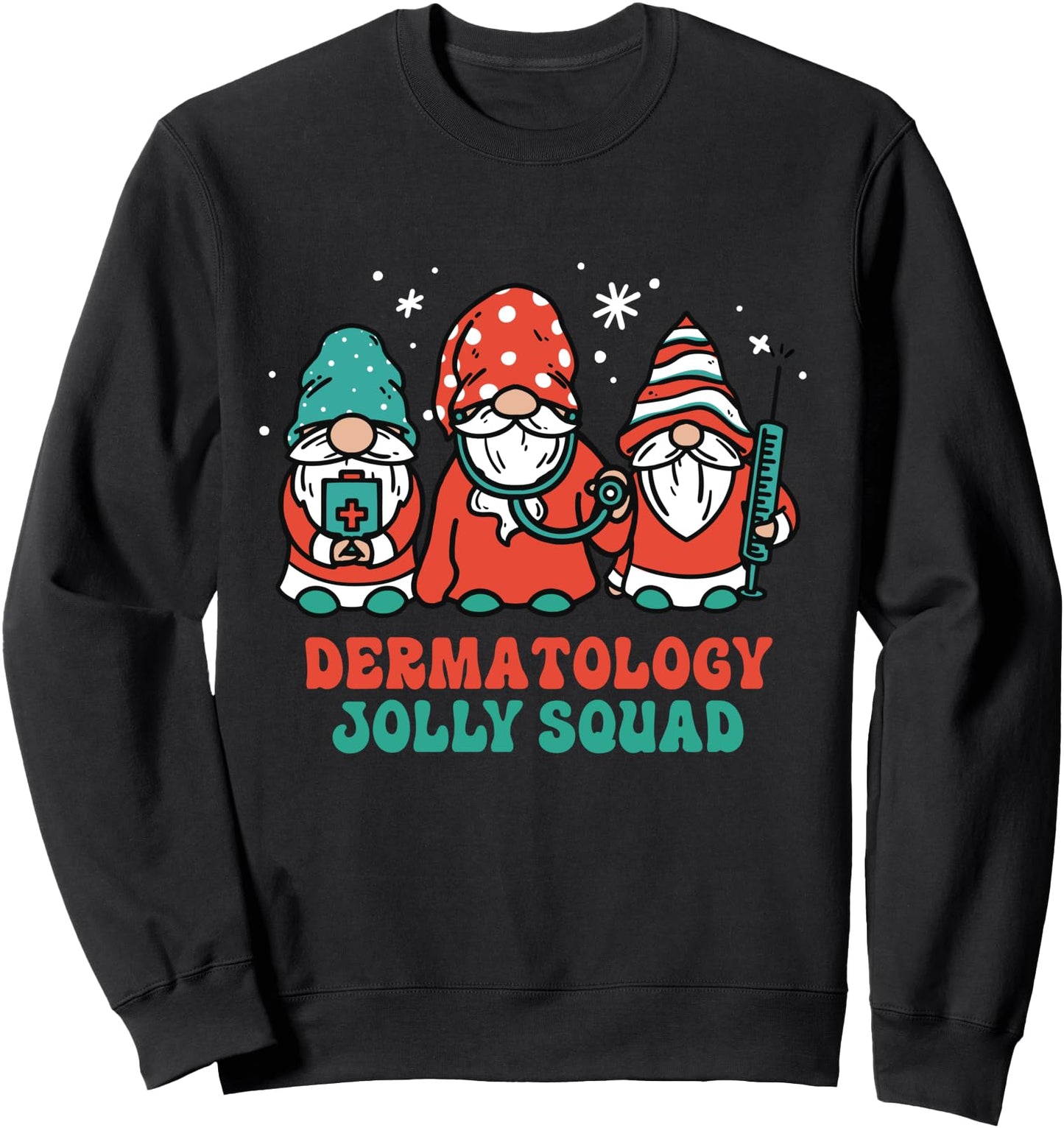 Dermatology Jolly Squad Gnomes Nurse Christmas Sweatshirt