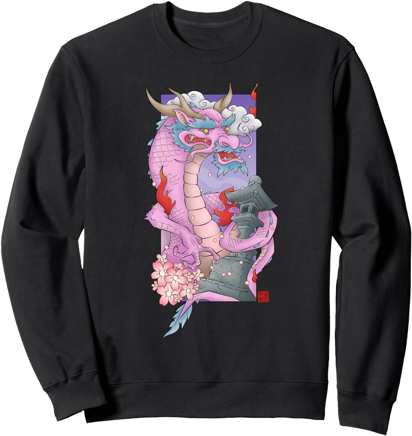 Japanese Pink Dragon Sweatshirt