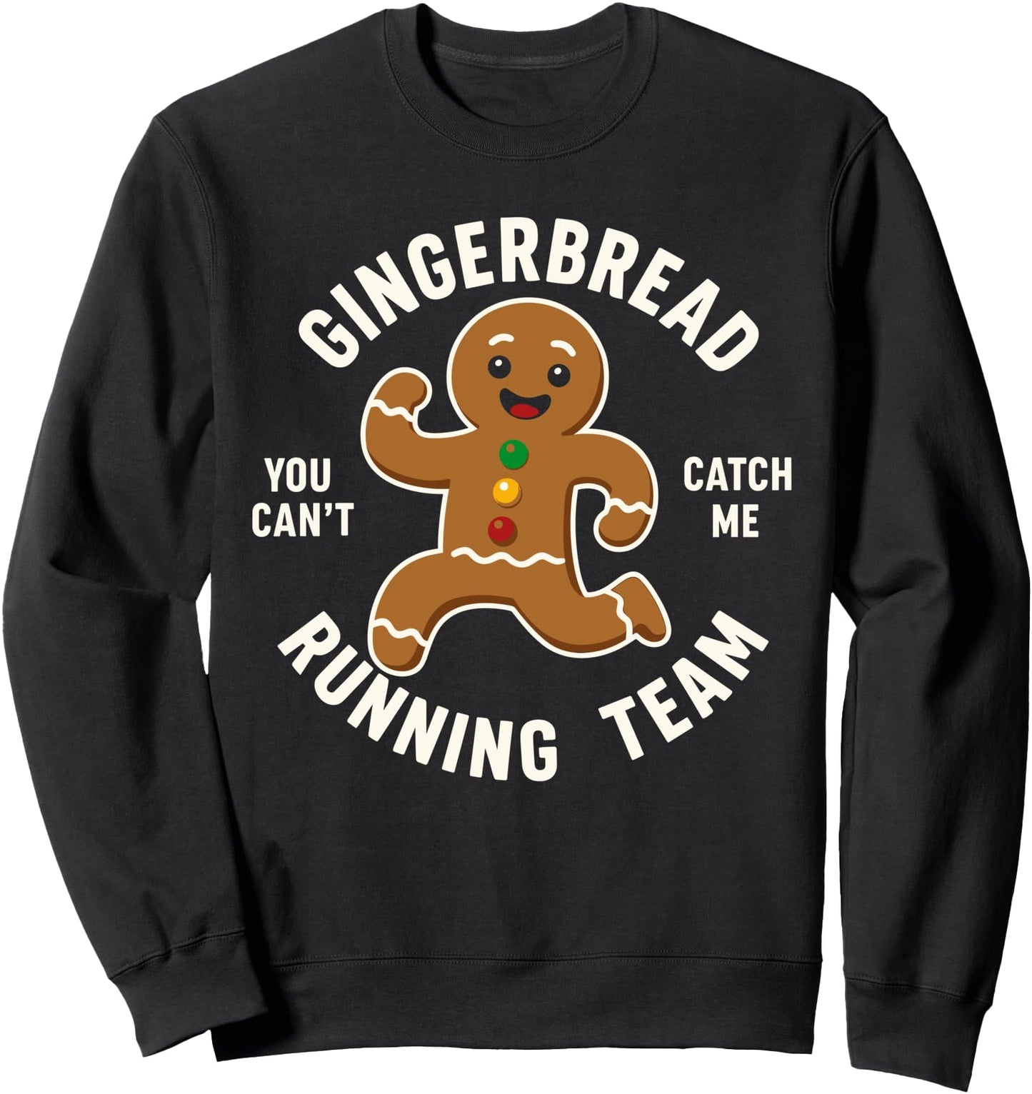 Xmax Running Gingerbread Man Costume, Running Team Christmas Sweatshirt