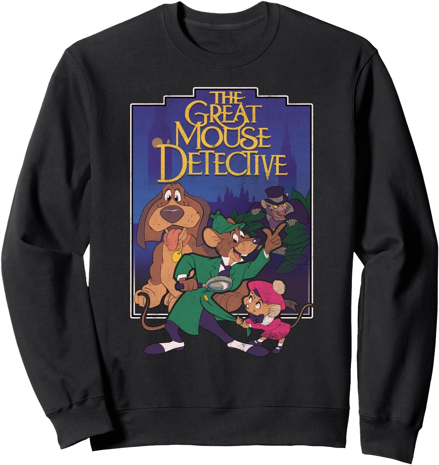 Disney The Great Mouse Detective Group Shot Classic Portrait Sweatshirt