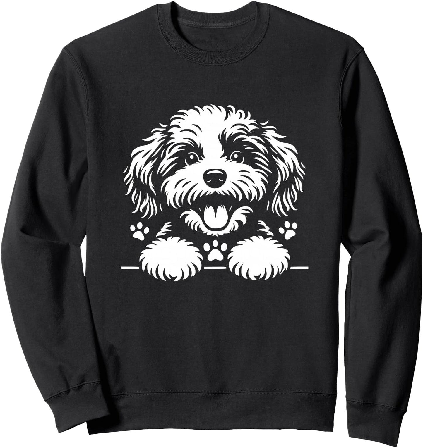 Cute Cavapoo Scout Dog Graphic Design Sweatshirt