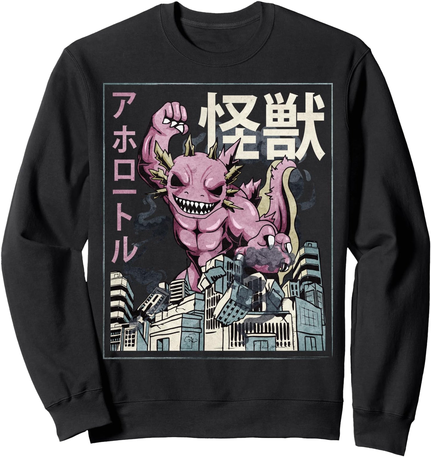 Kaiju Axolotl Japanese Monster Sweatshirt