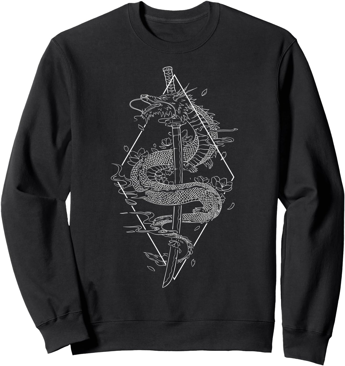 Sword Katana Japanese Dragon Soft Grunge Japanese Mythology Sweatshirt