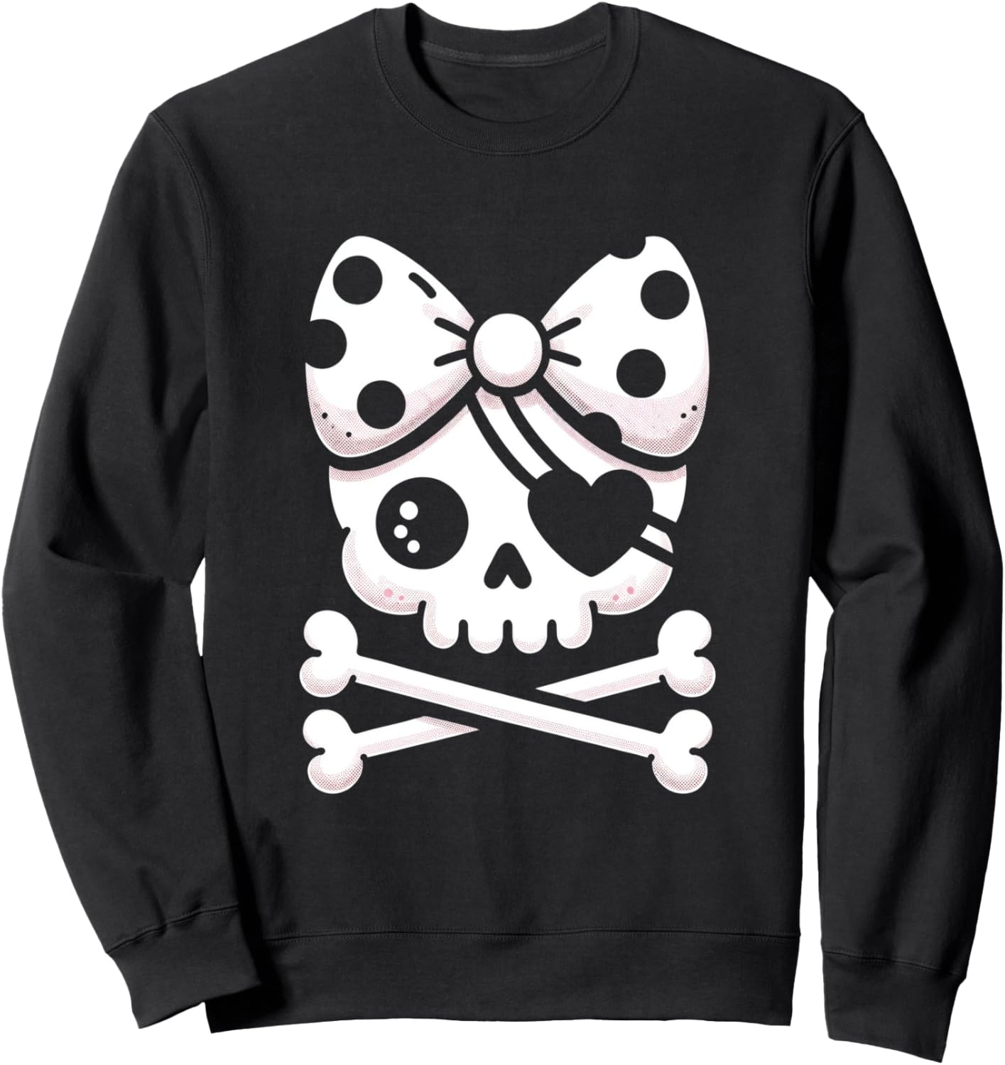 Cute Skull Bow and Cross bone Tie Tee - Pirate Women & Girls Sweatshirt