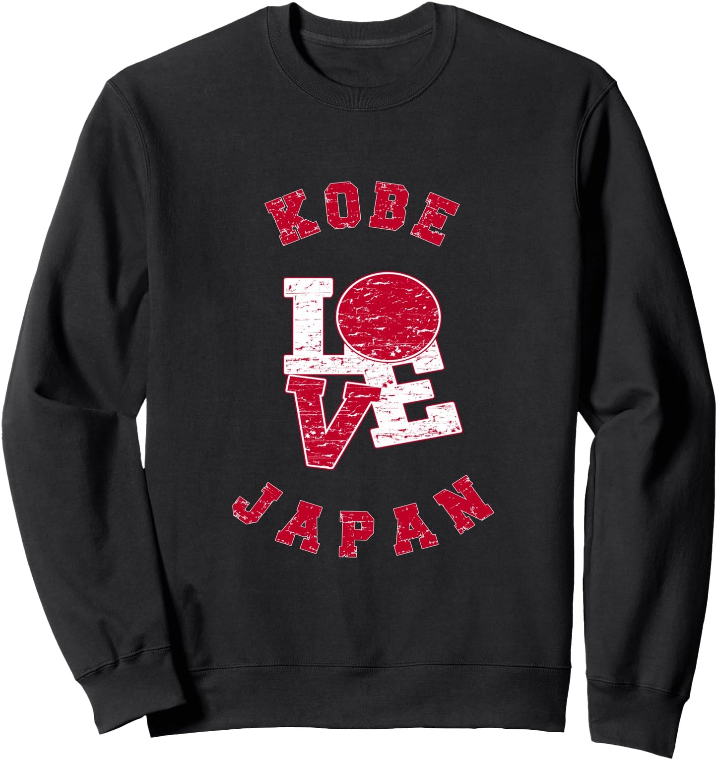 Vintage Kobe Japan Love, Japanese Flag Sweatshirt