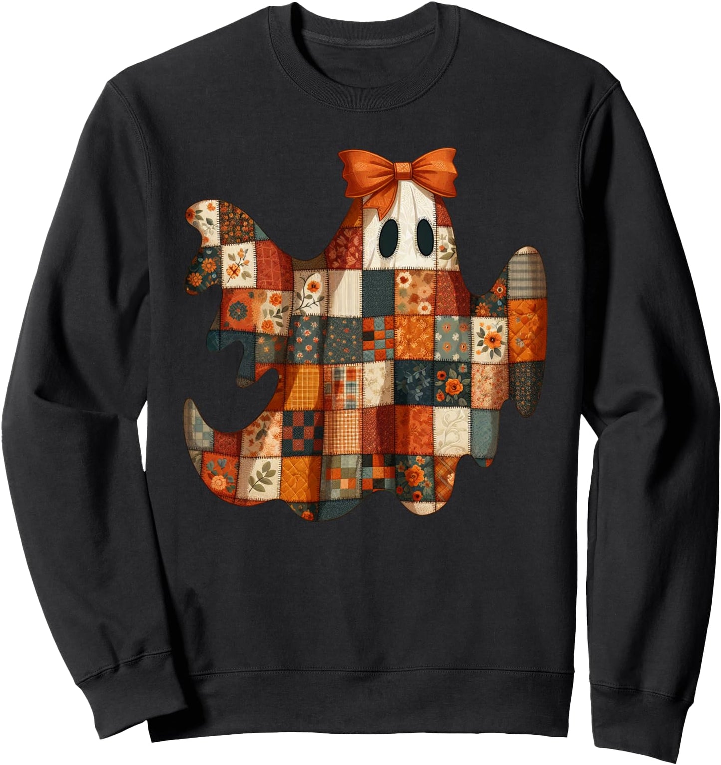 Patchwork Ghost Quilters Fall Quilting Sewers Halloween Sweatshirt