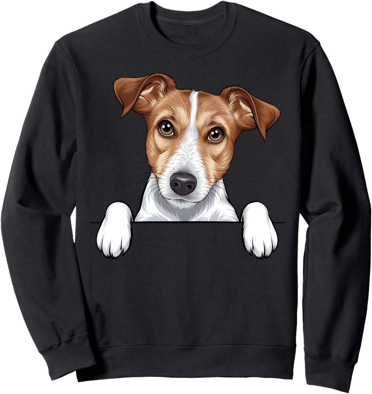 Cute Jack Russell Terrier Peeking Pocket Puppy Funny JRT Sweatshirt