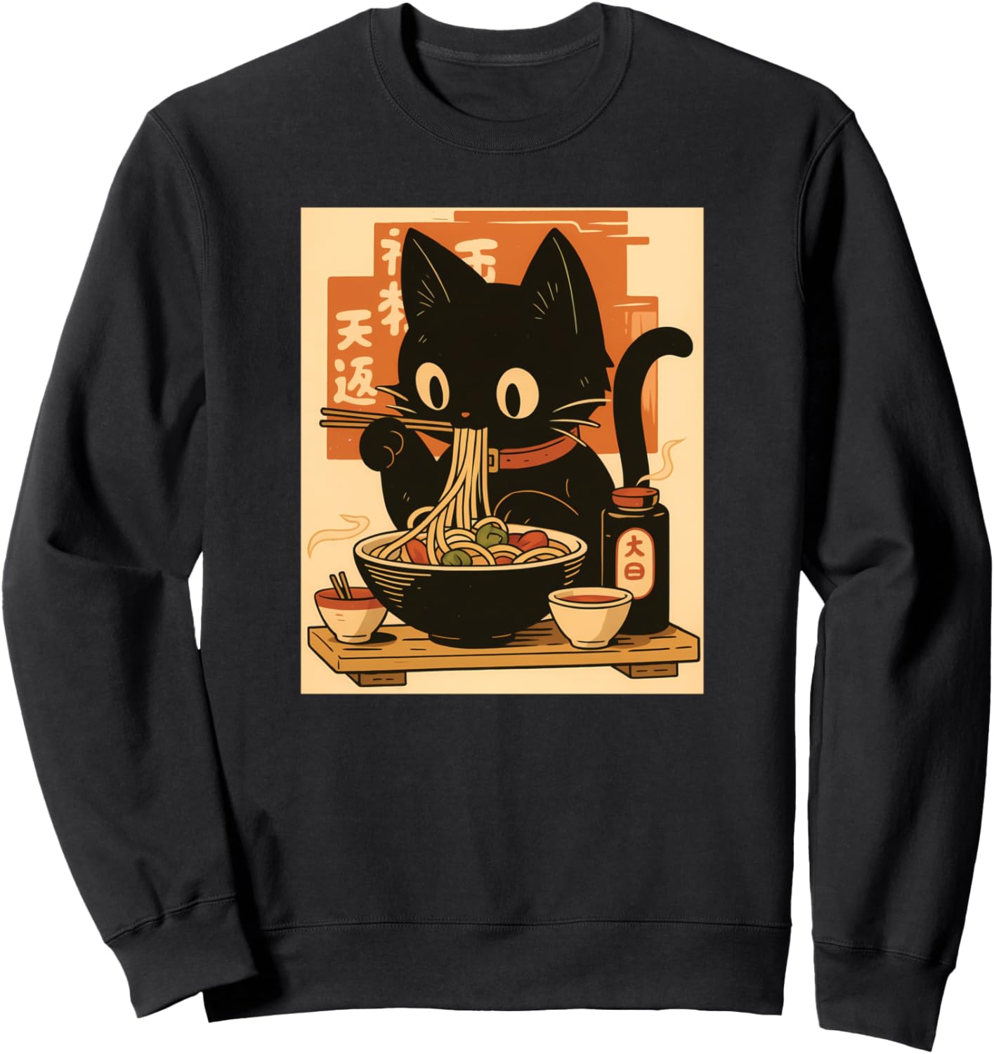 Cat with Ramen - Kawaii Japan Motif in Cute Anime Sti Sweatshirt