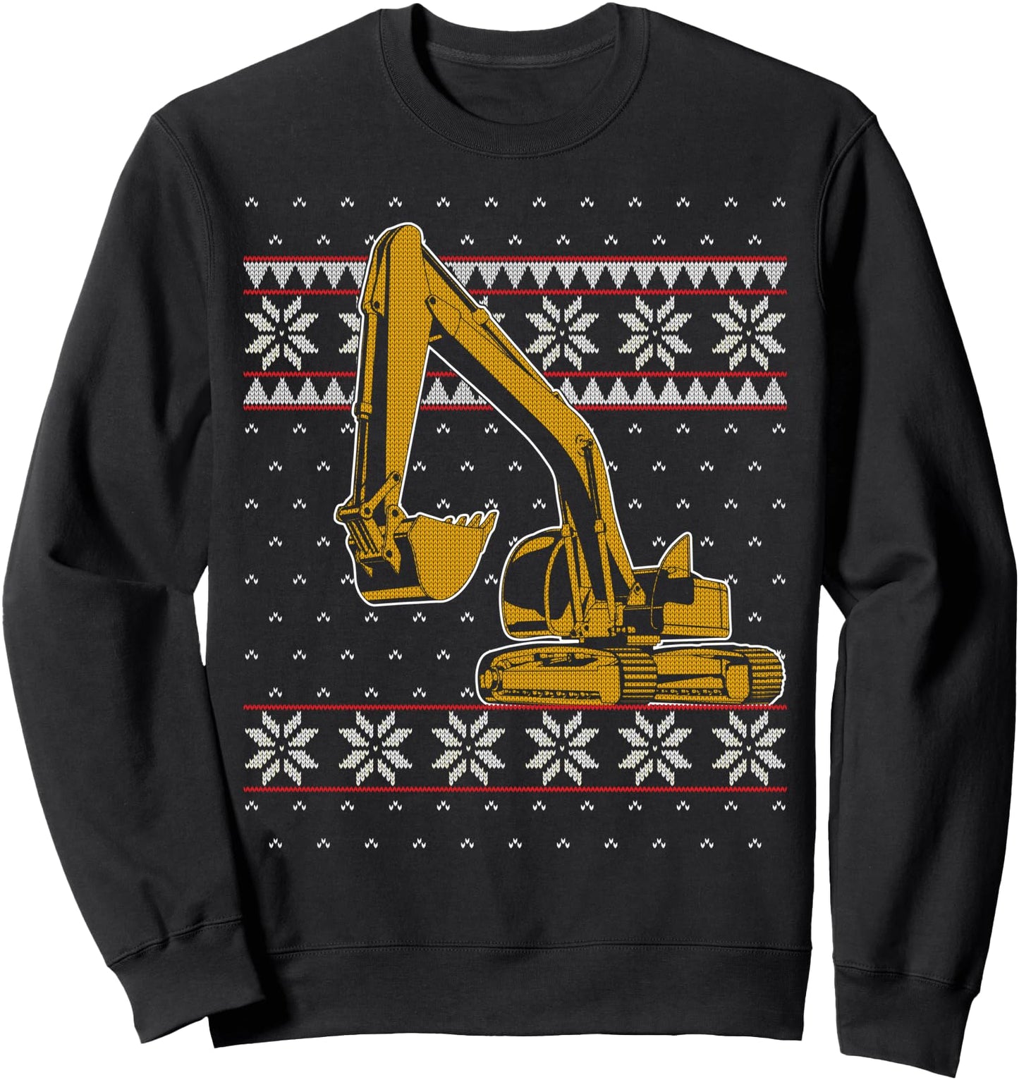 Heavy Equipment Operator Matching Ugly Christmas Excavator Sweatshirt