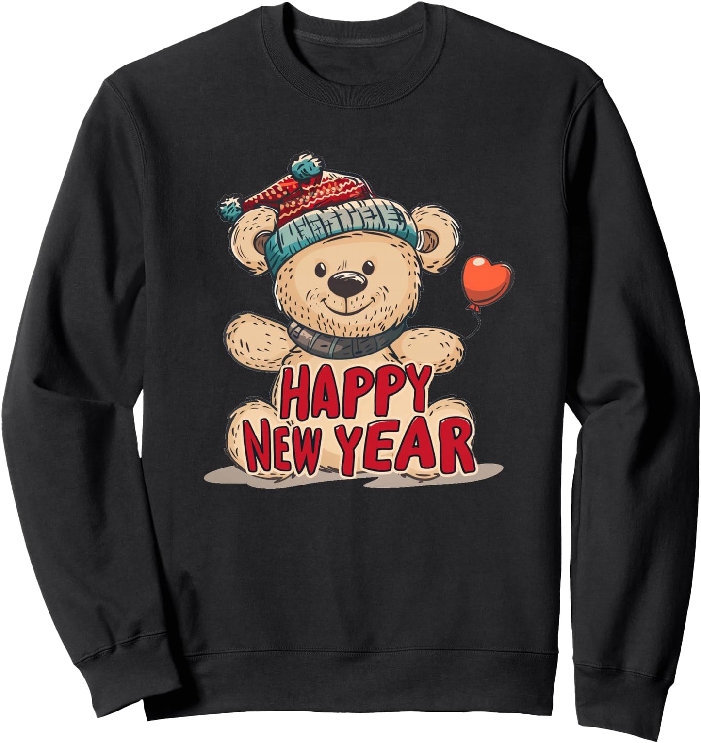 New Year Teddy Bear for Sweet Celebrations Sweatshirt