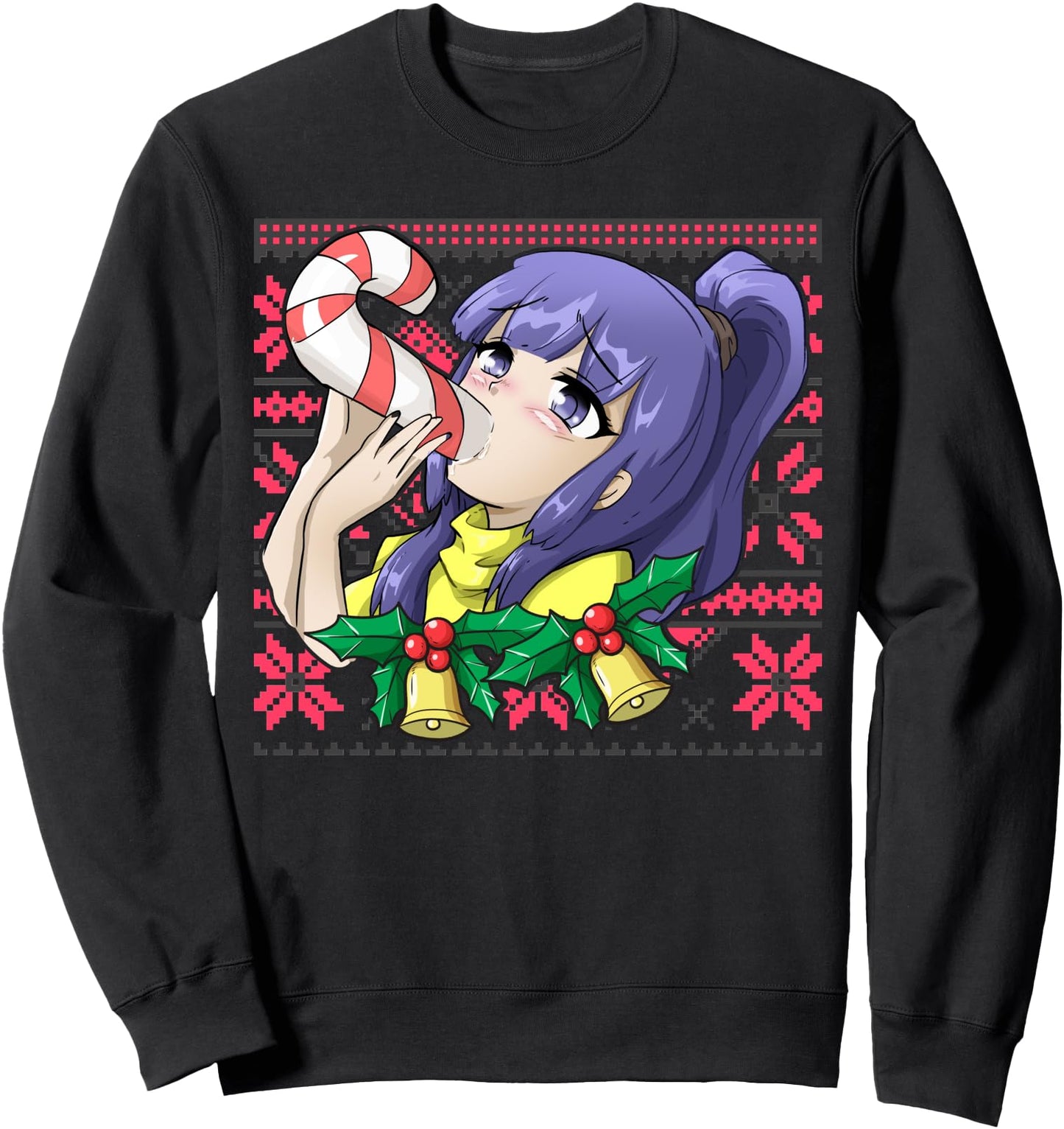 Ugly Christmas Otaku Ahegao Ecchi Etchi Lewd Hentai Kawaii Sweatshirt