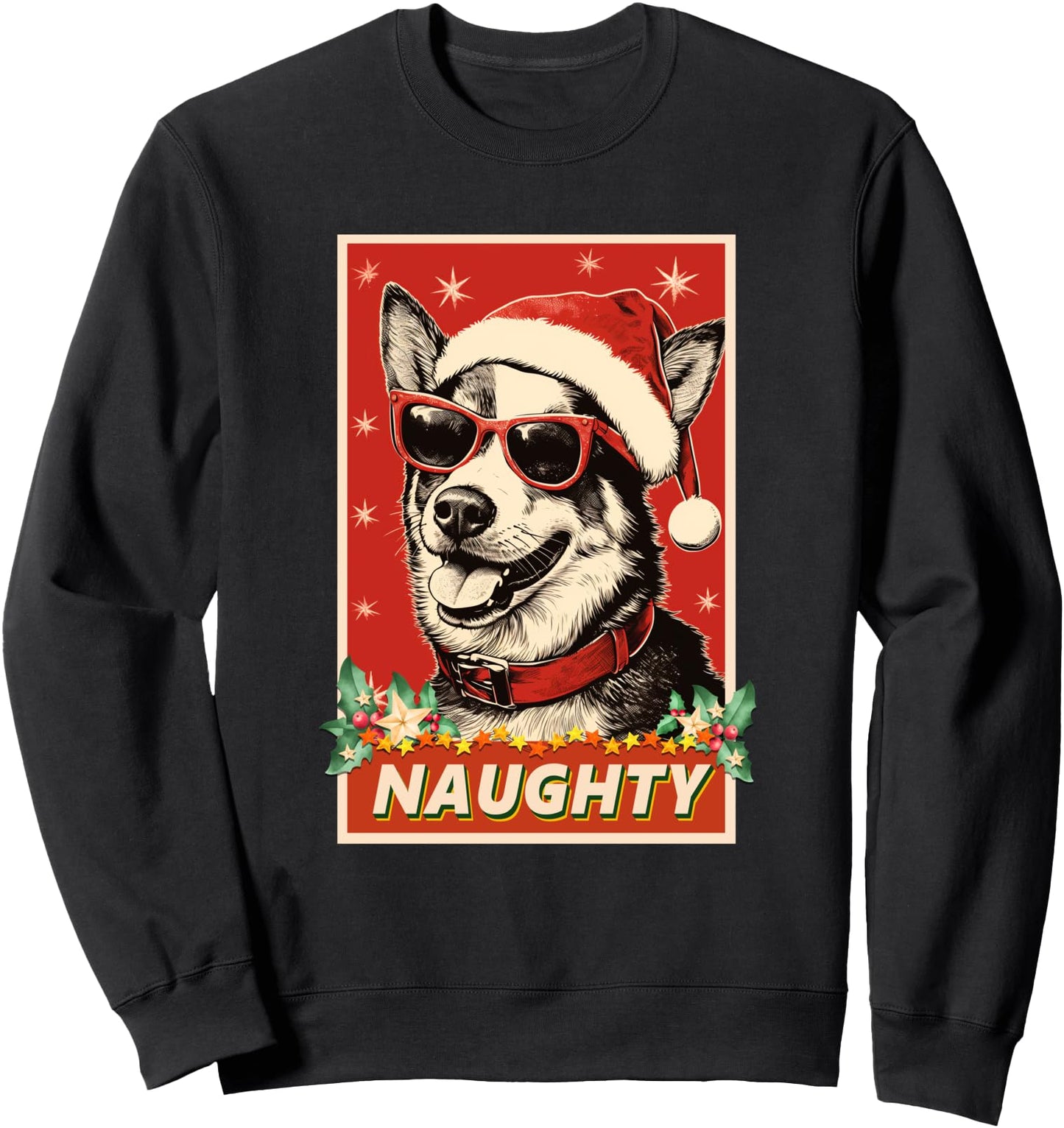 Funny Texas Heeler Christmas Naughty Vintage Sweatshirt