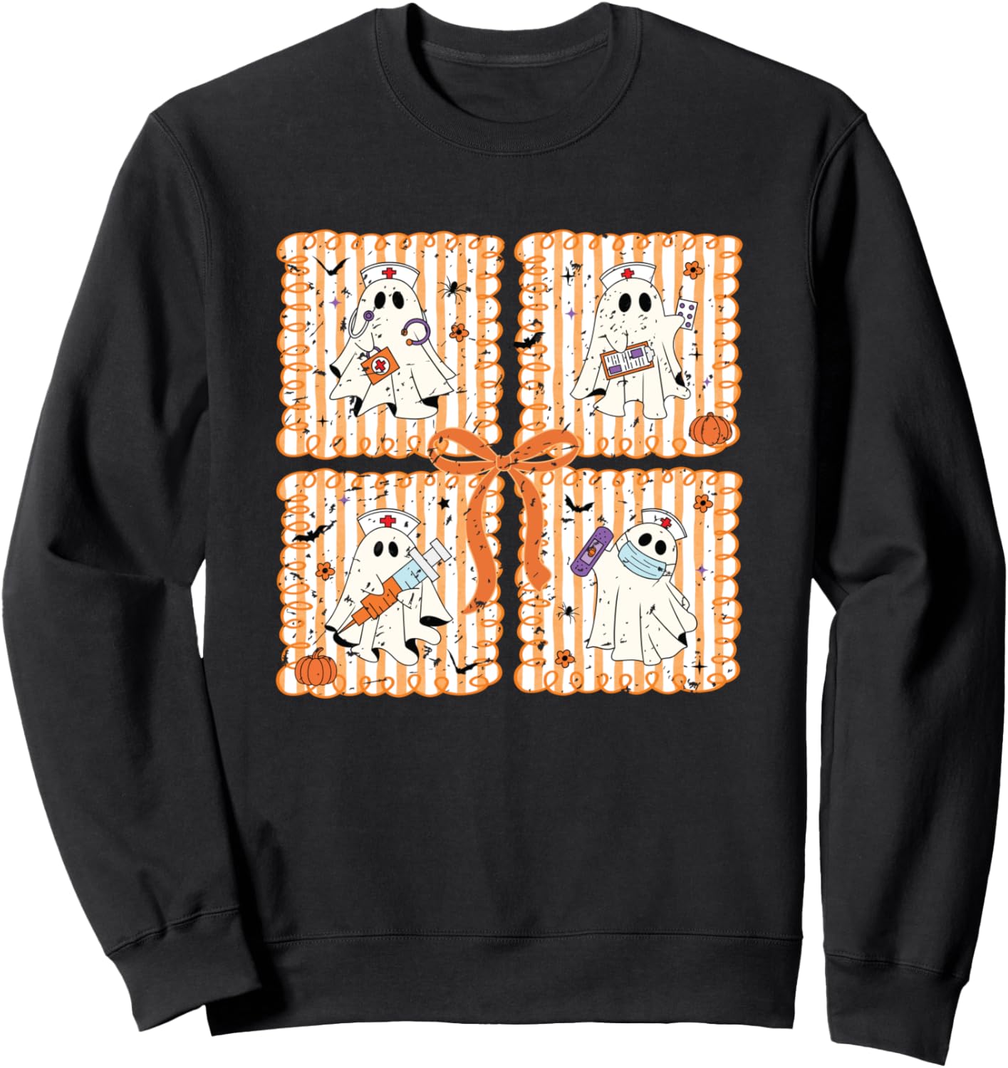 Cute Ghost Nurse Halloween Healthcare Heroes Sweatshirt