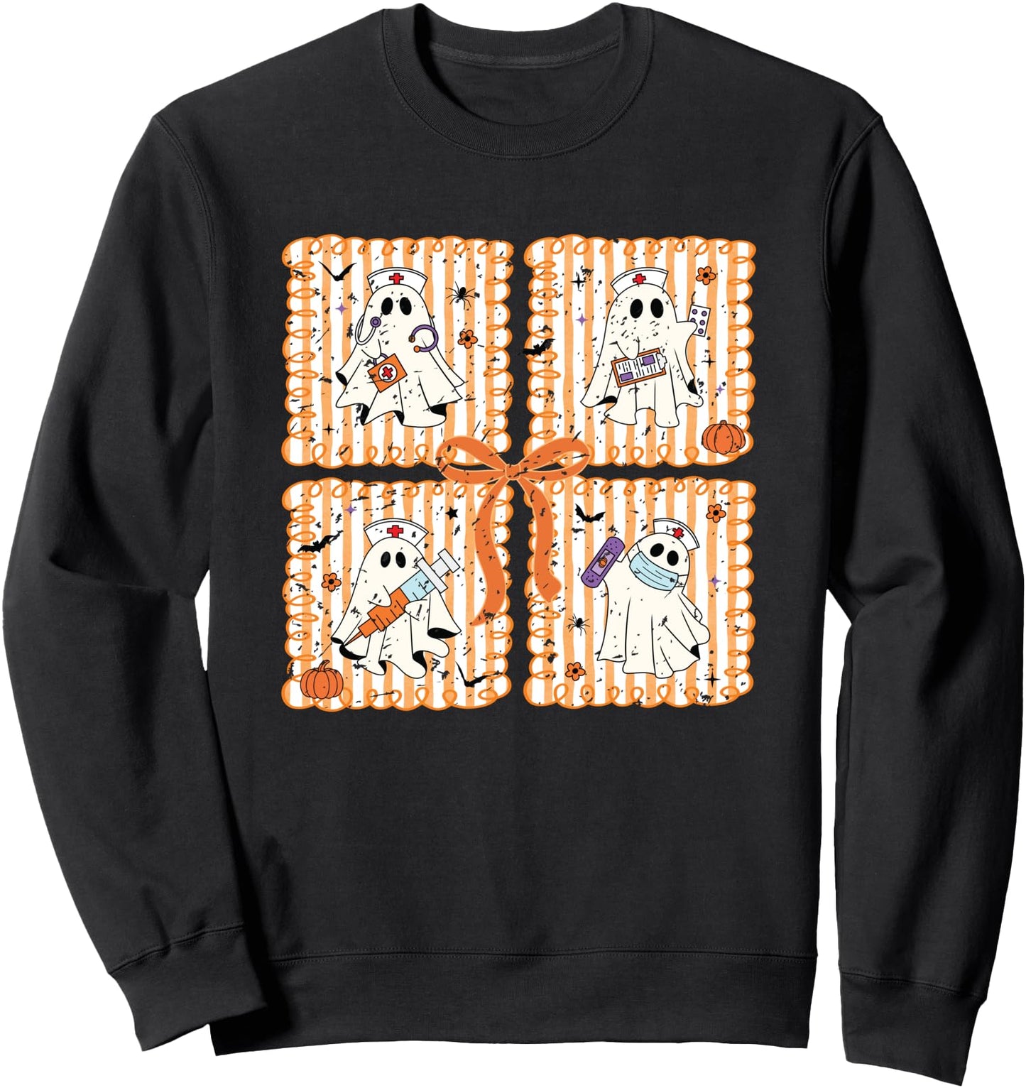 Cute Ghost Nurse Halloween Healthcare Heroes Sweatshirt