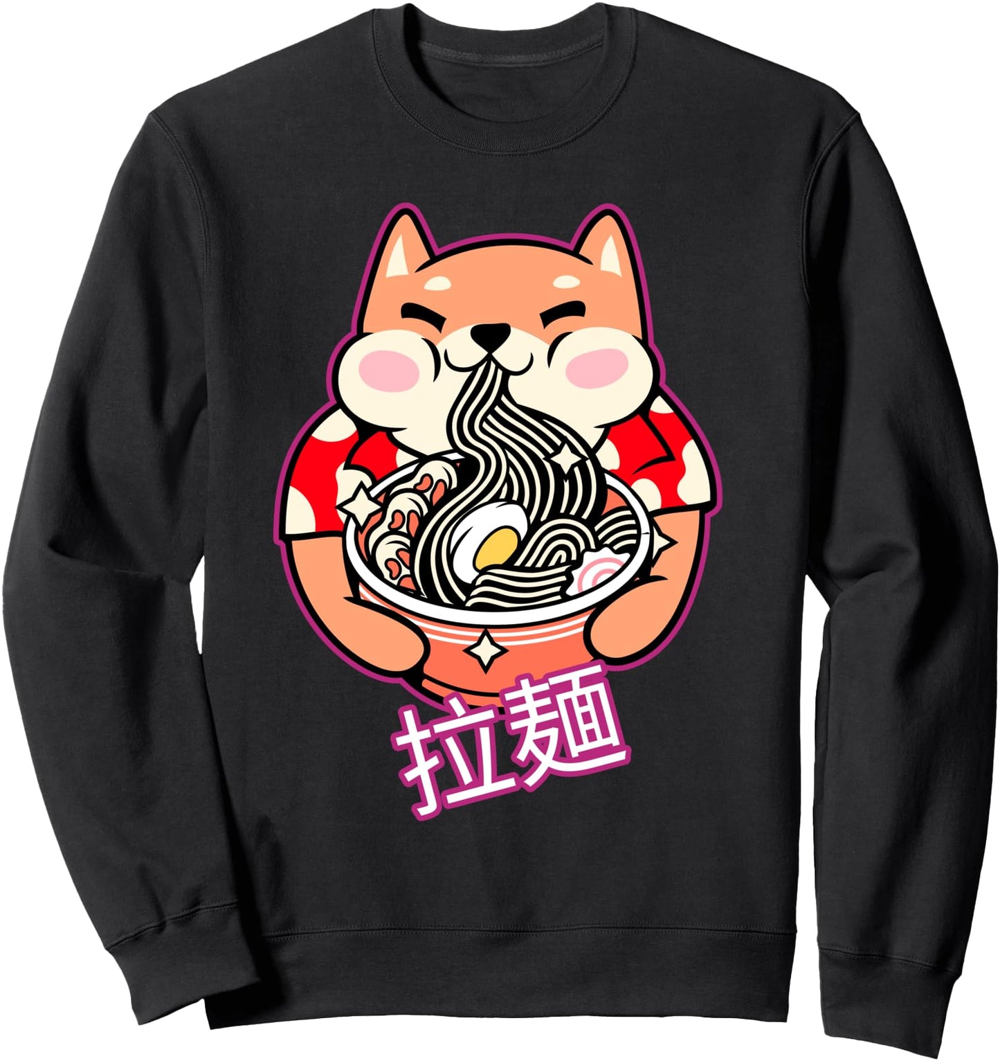 Cute Anime Kawaii Cats Otaku Japanese Ramen Noodles Sweatshirt