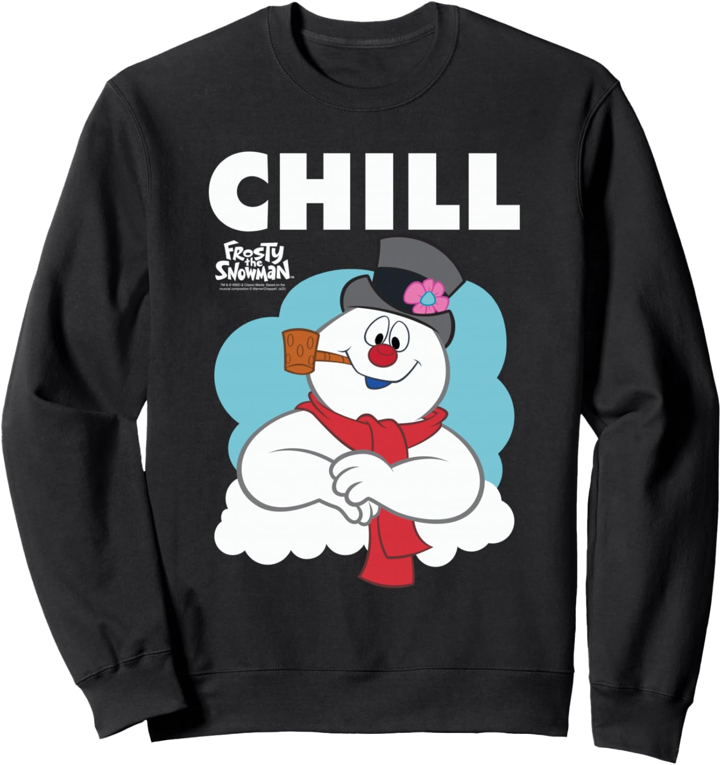 Frosty the Snowman Chill Cute Funny Christmas Cartoon Sweatshirt