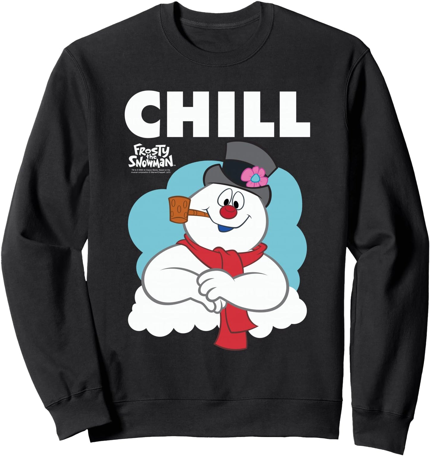 Frosty the Snowman Chill Cute Funny Christmas Cartoon Sweatshirt