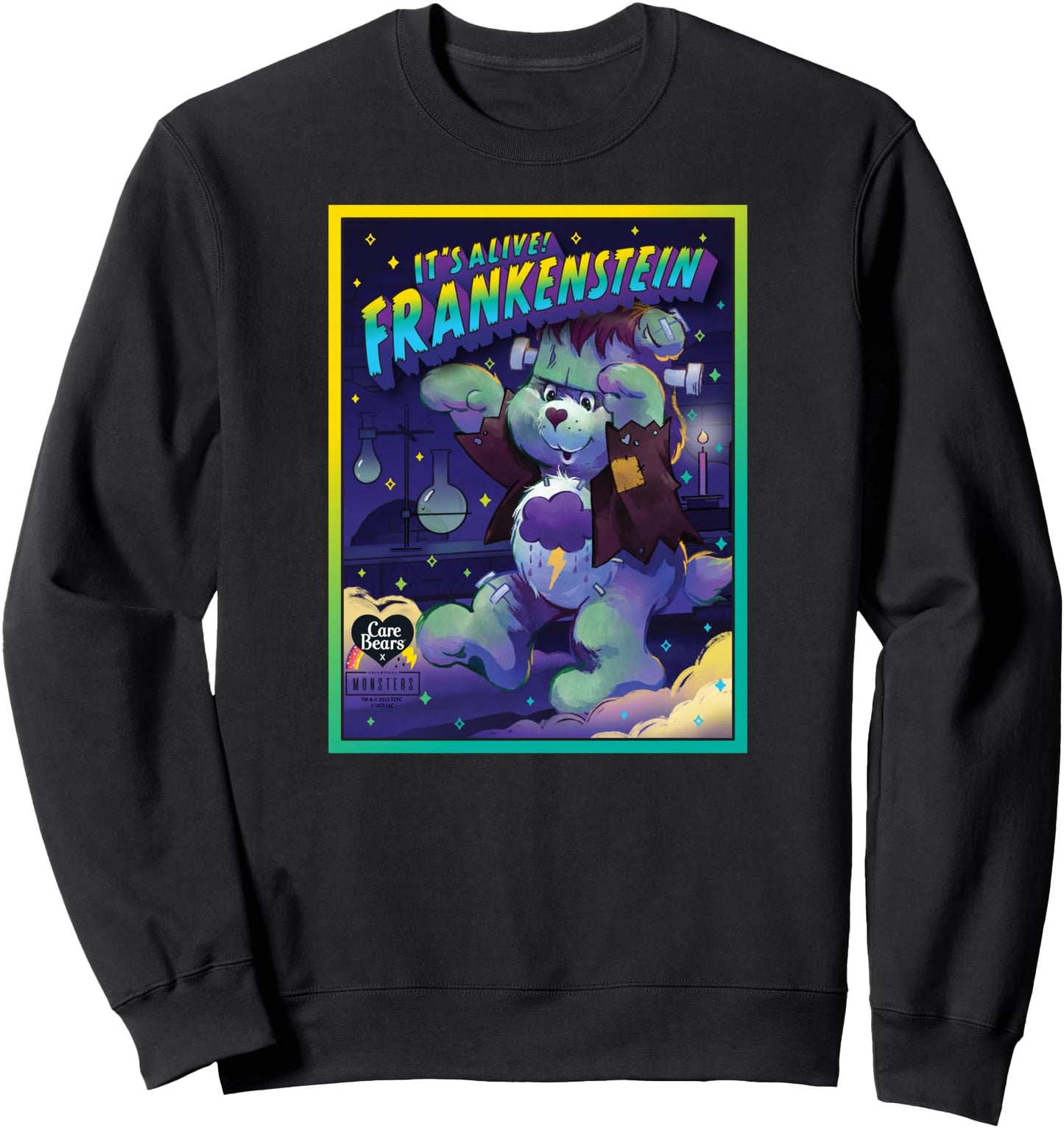 Care Bears x Universal Monsters Grumpy Bear Frankenstein Sweatshirt
