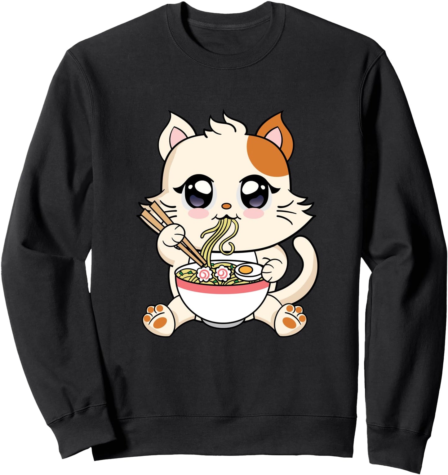 Ramen Cat Cute Kawaii Japanese Noodle Bowl Sweatshirt