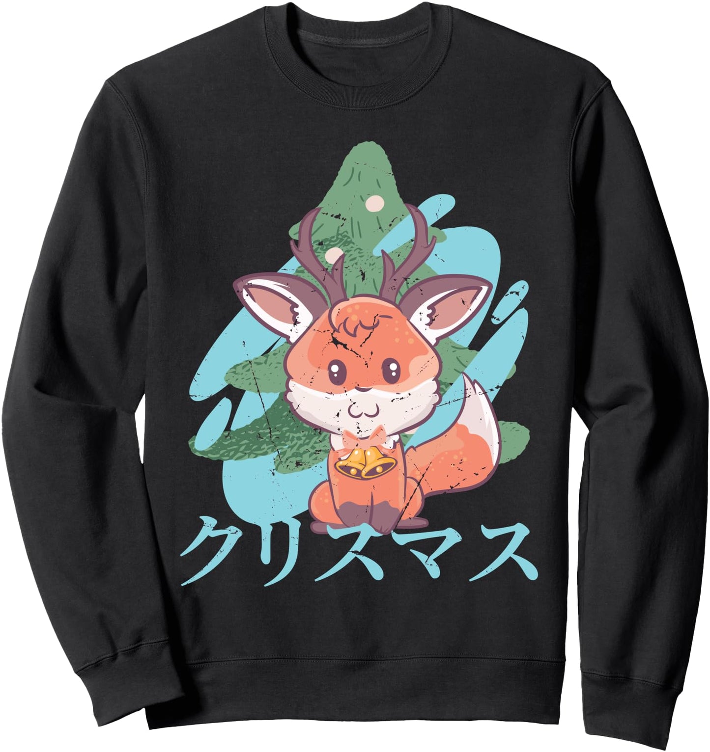 Christmas Tree - Kawaii Anime Deer - Japanese Aesthetics Sweatshirt
