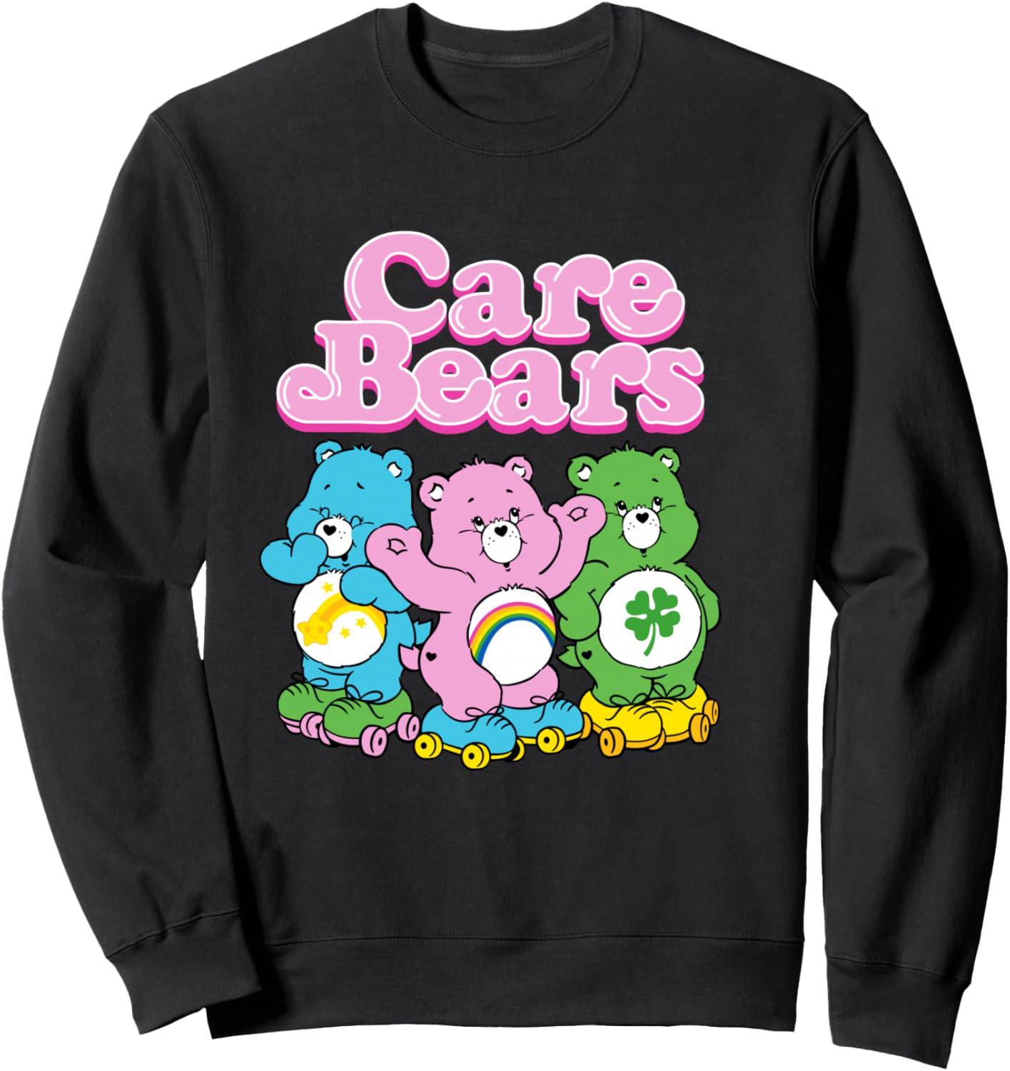 Care Bears Vintage Pink Roller Skate Bear Group Sweatshirt